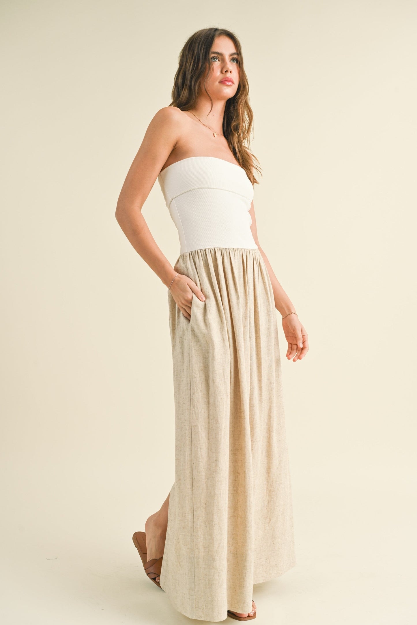 “Chasing Dreams” Mixed Strapless Dress