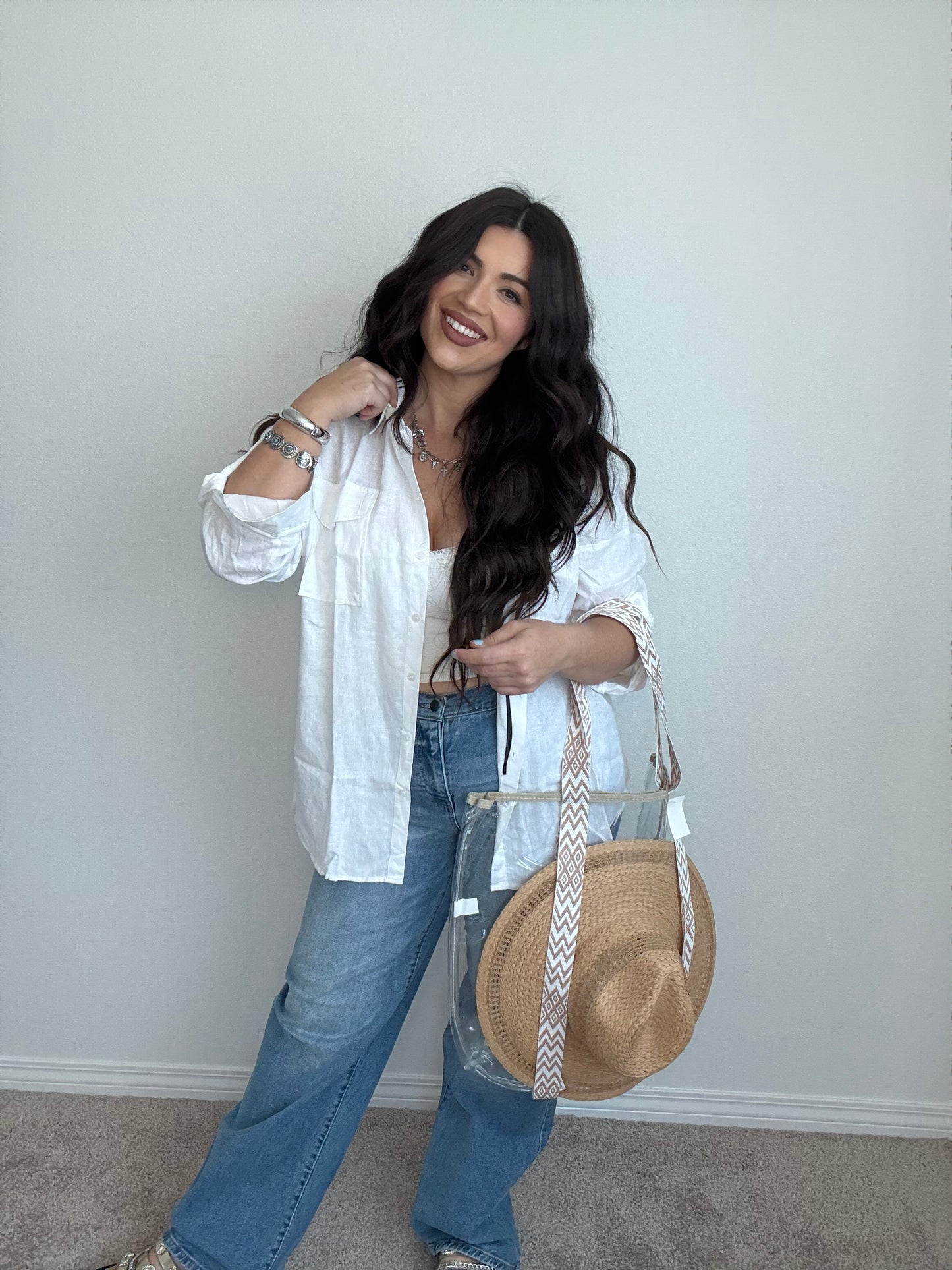 “Boy Bye” Linen Blend Shirt