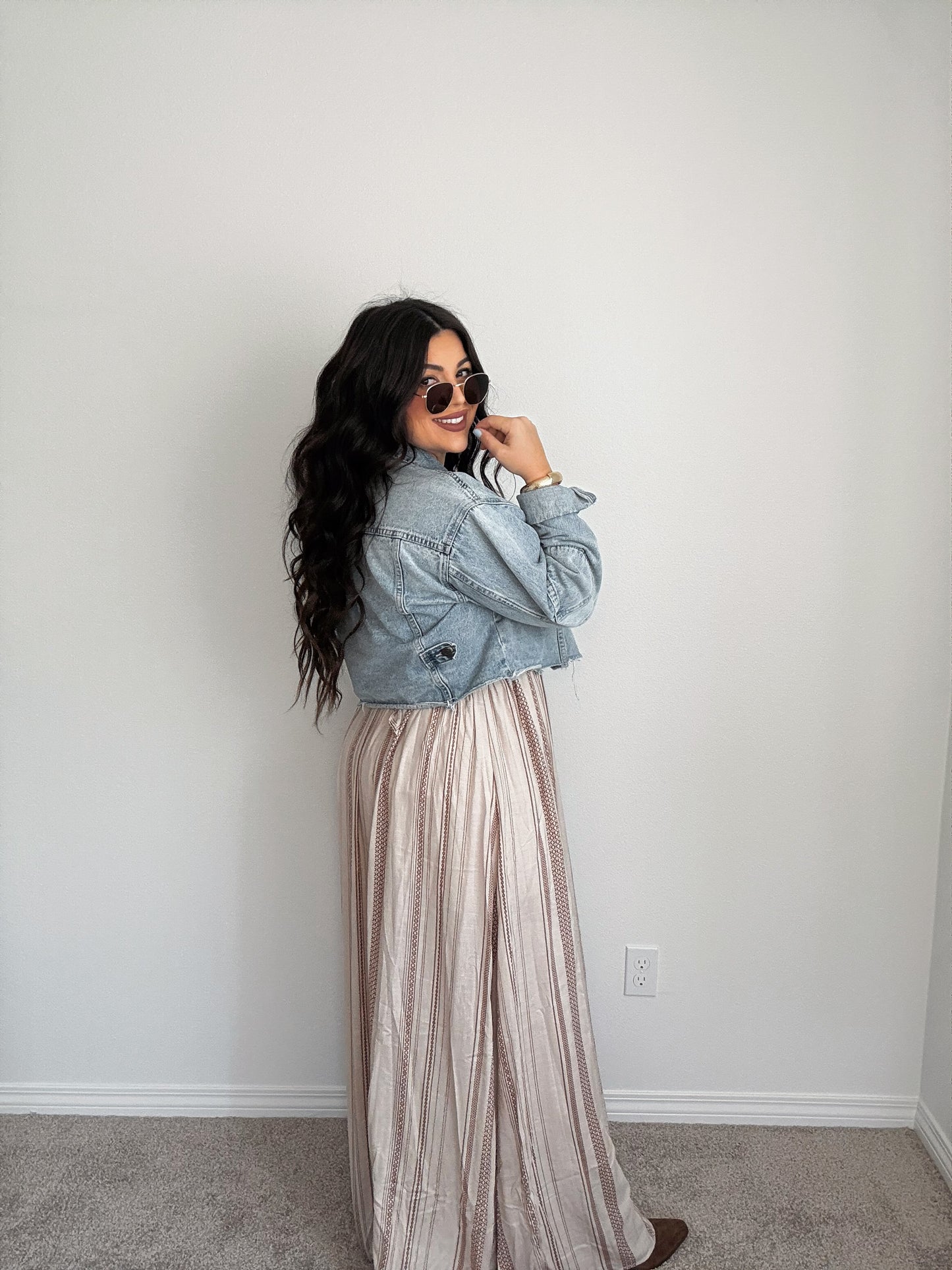 “Austin” cropped denim jacket