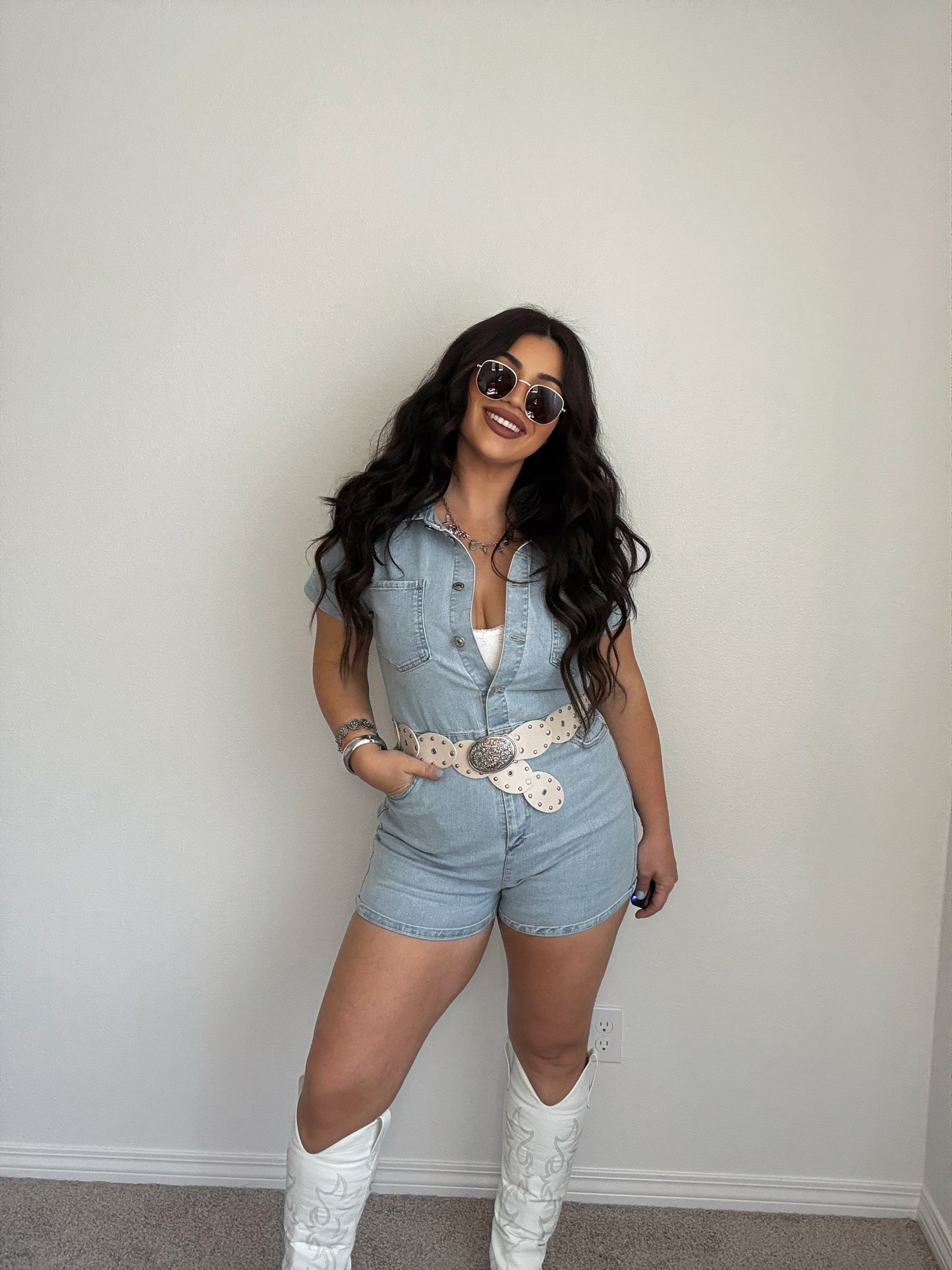 “Morgan” Denim Strech Romper
