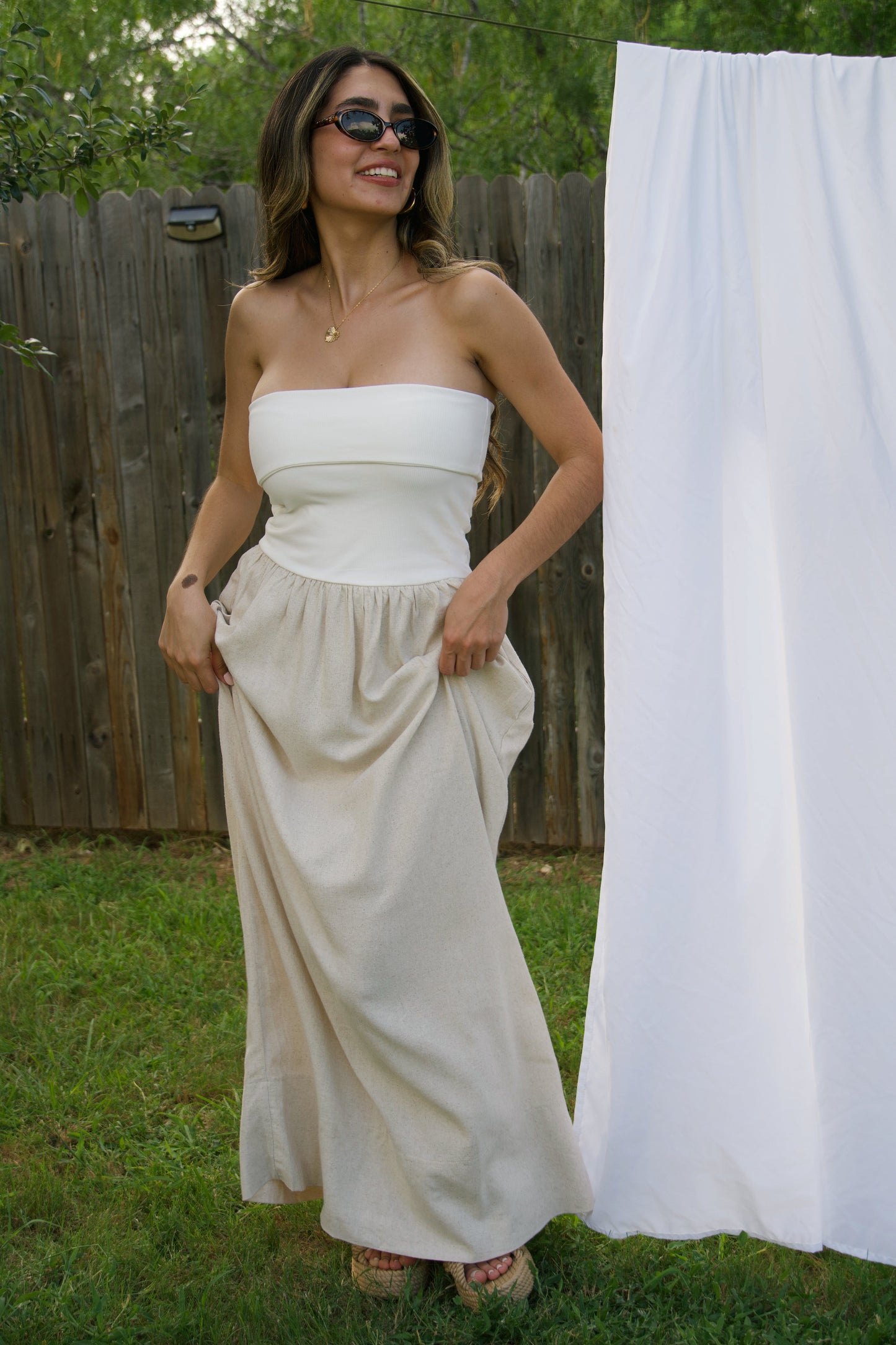 “Chasing Dreams” Mixed Strapless Dress