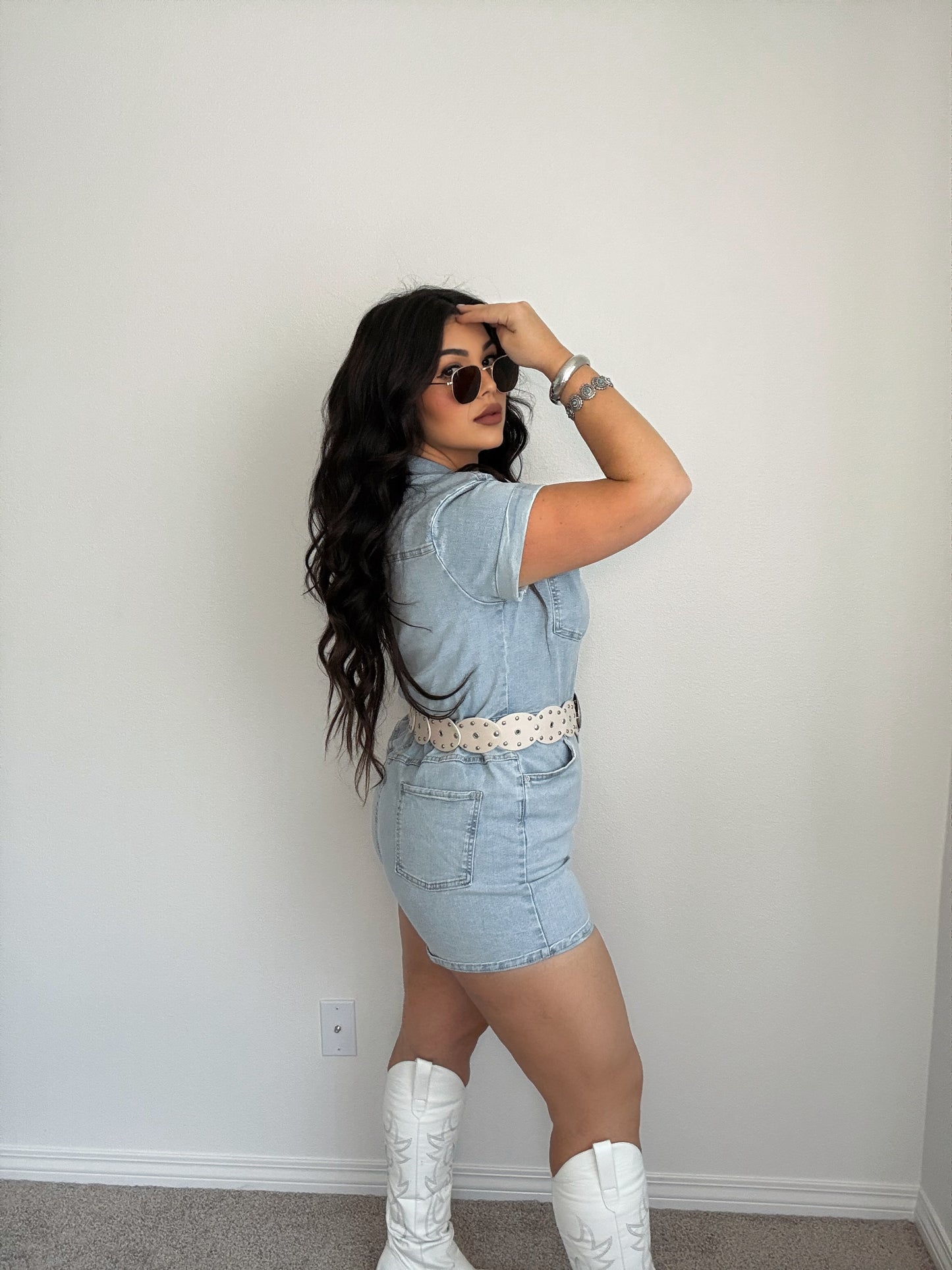 “Morgan” Denim Strech Romper