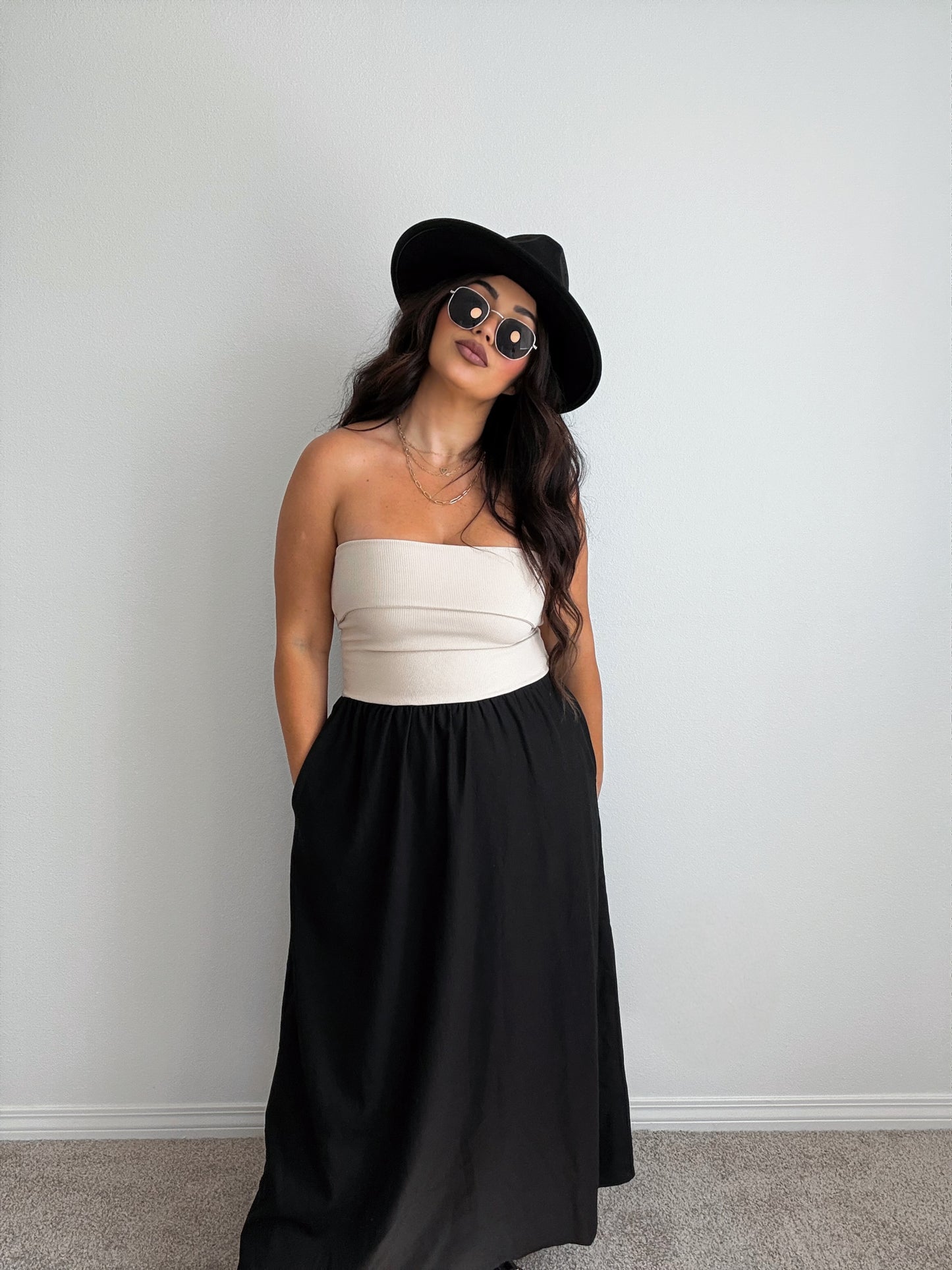 “Chasing Dreams” Mixed Strapless Dress