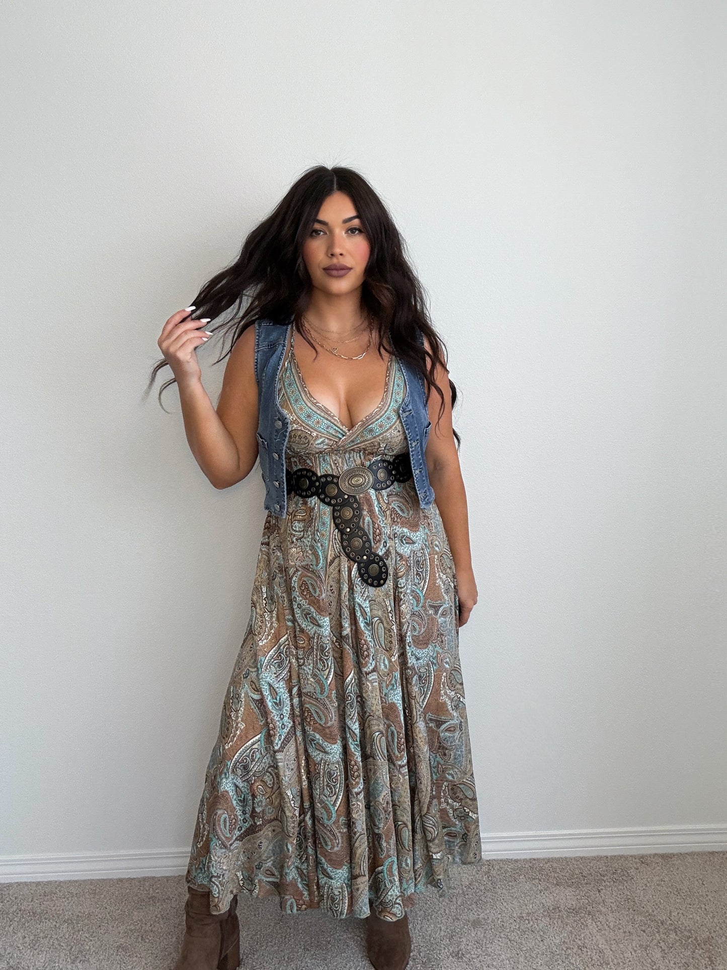 “Fiji” Boho (ONESIZE) Midi Dress