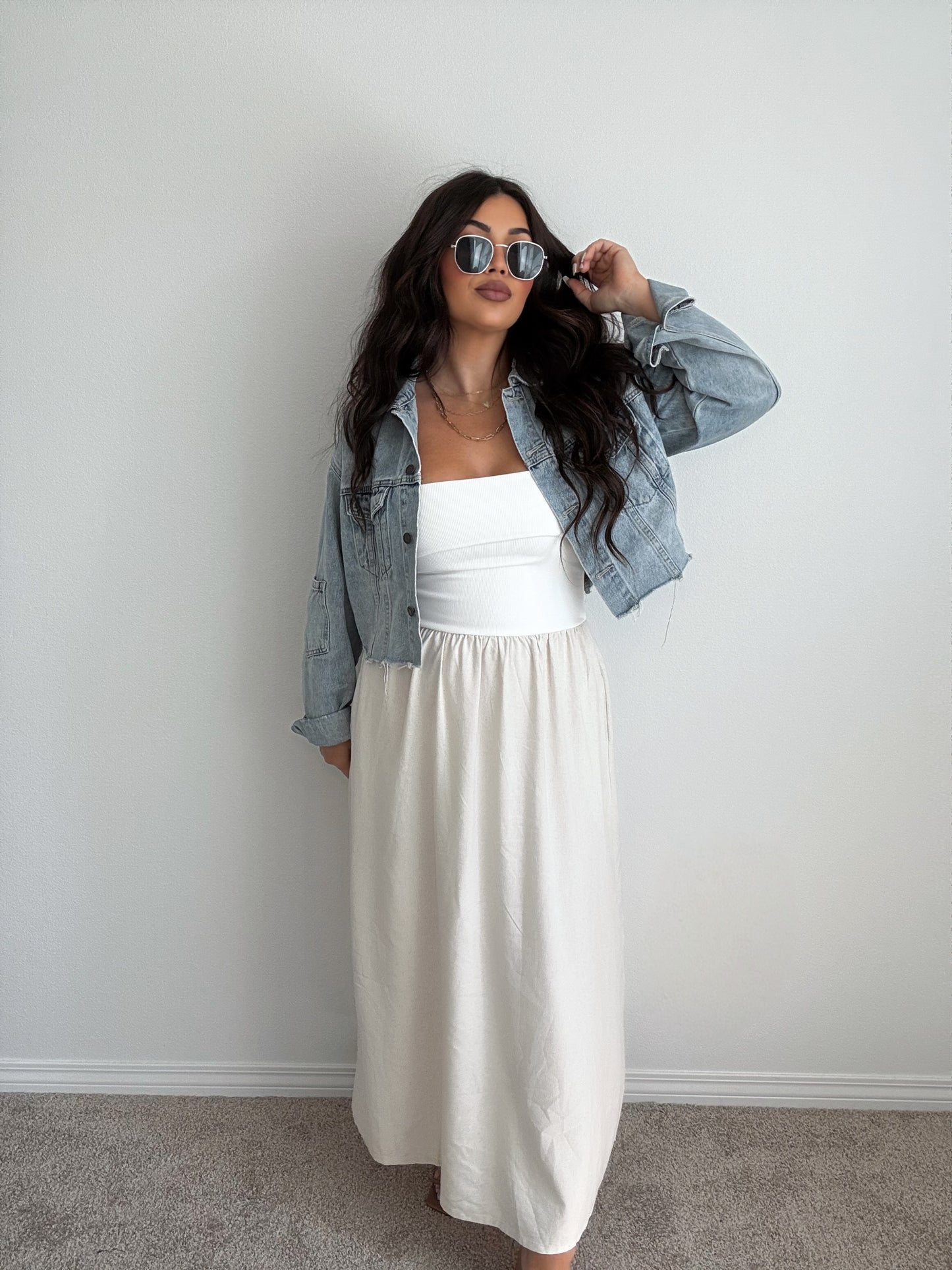 “Chasing Dreams” Mixed Strapless Dress