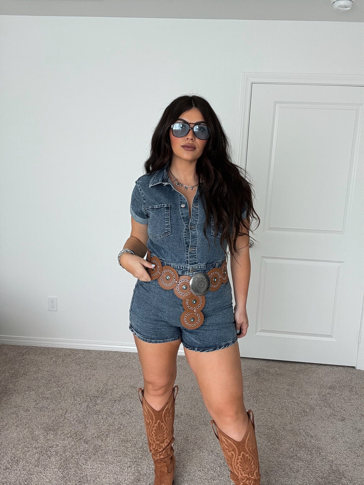 “Morgan” Denim Strech Romper