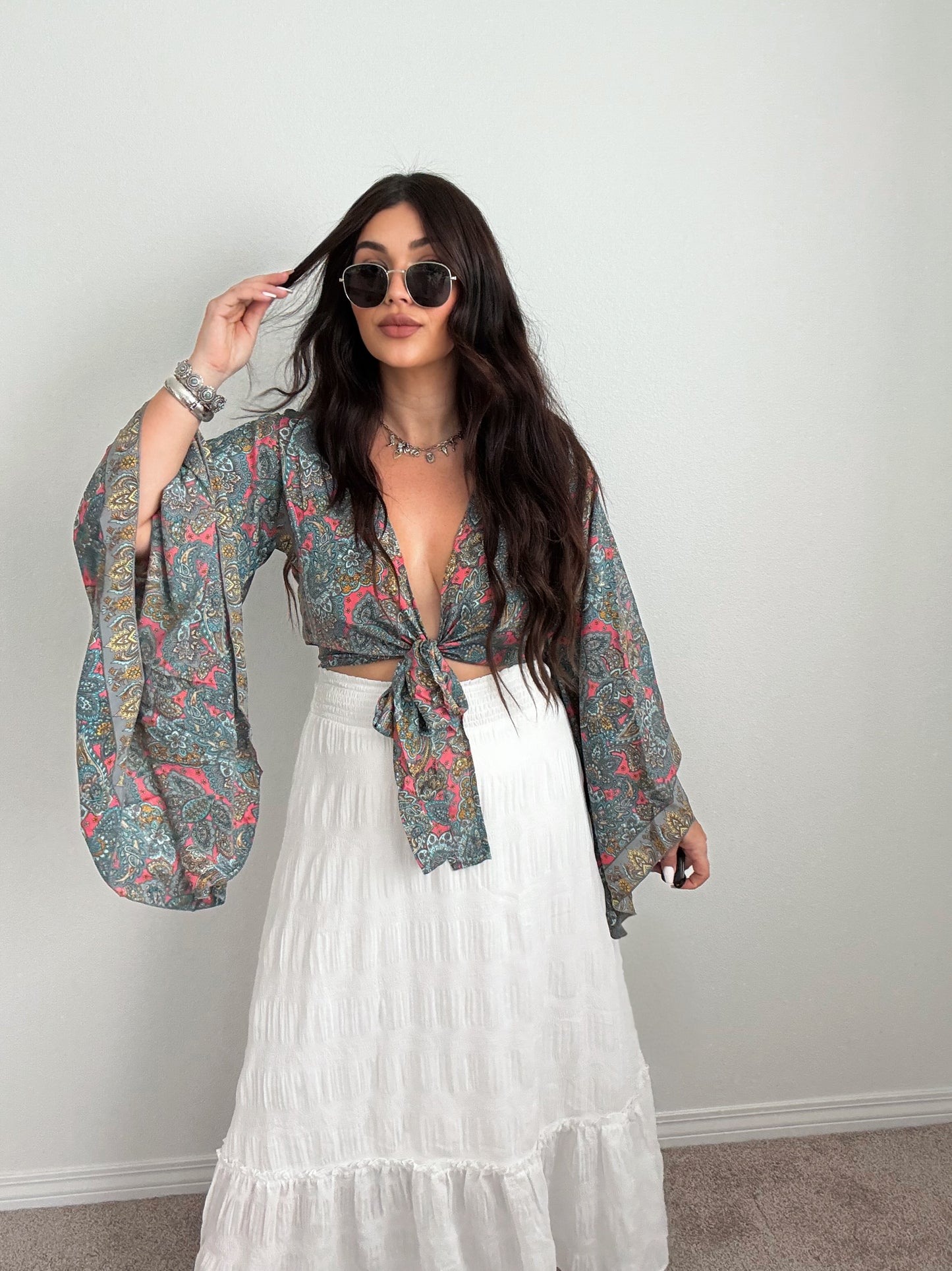 “Indio” Boho Tie Top (ONESIZE)