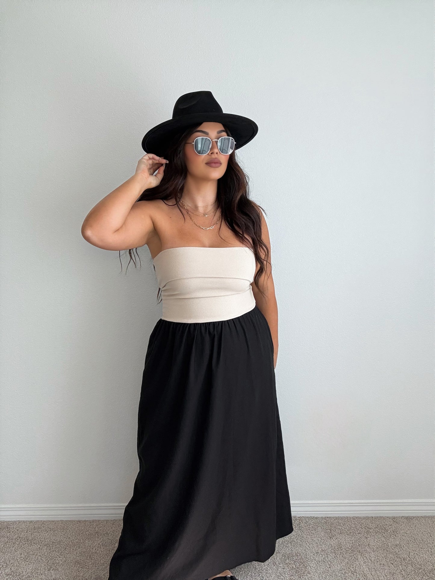 “Chasing Dreams” Mixed Strapless Dress
