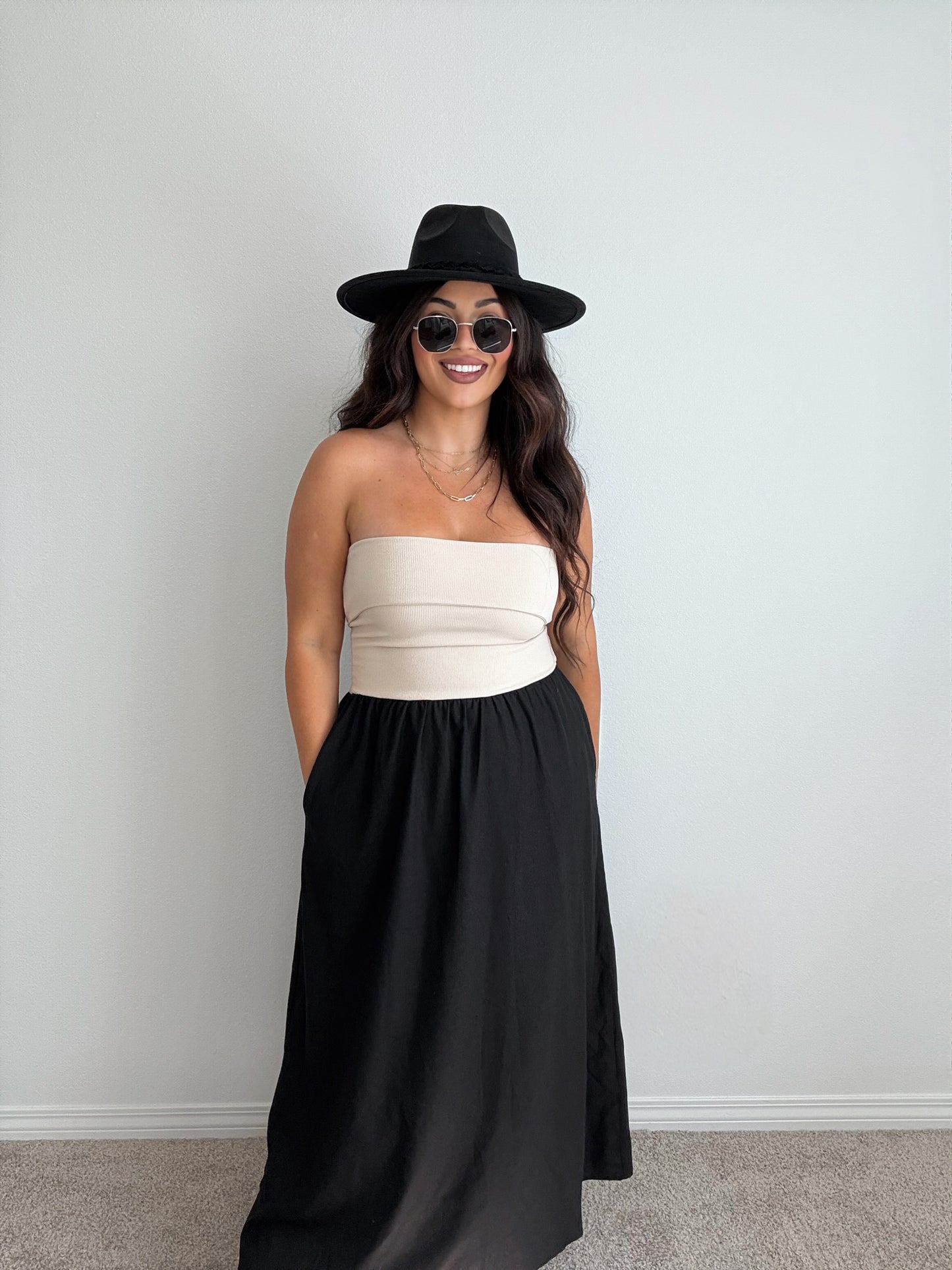 “Chasing Dreams” Mixed Strapless Dress