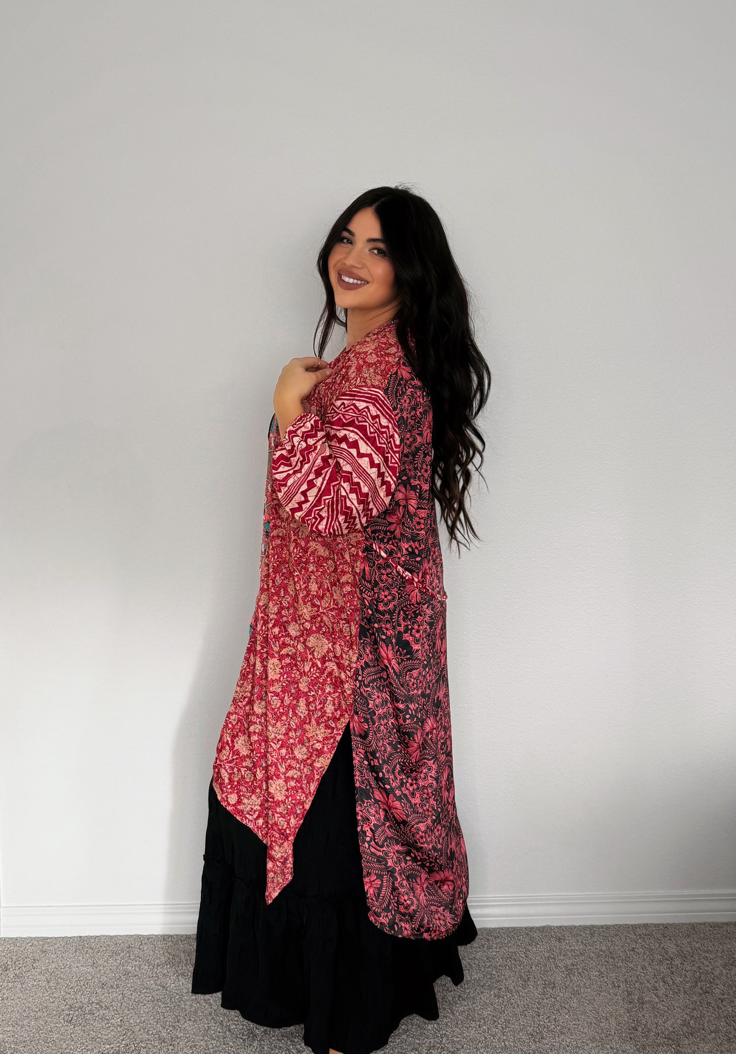 “Crete” Boho Long Kimono