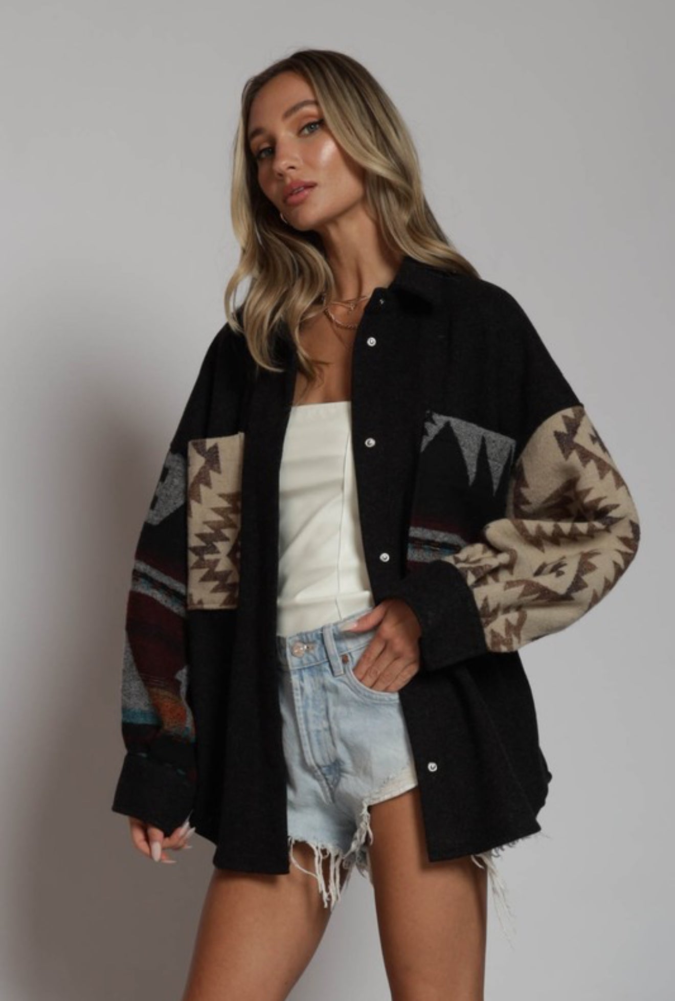 “Tahoe” Aztec Shacket (s-2x)