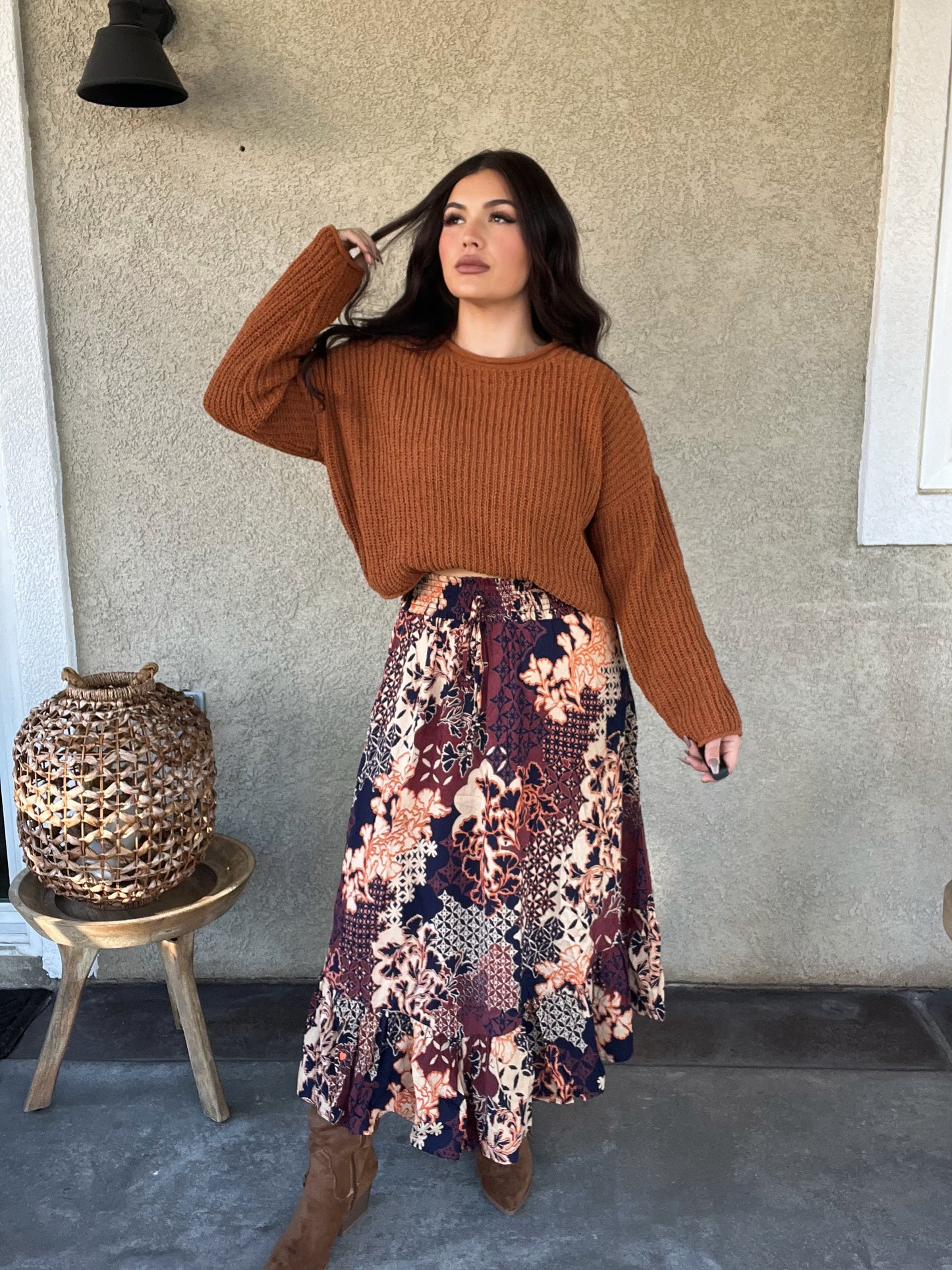 “Kelly” patchwork skirt