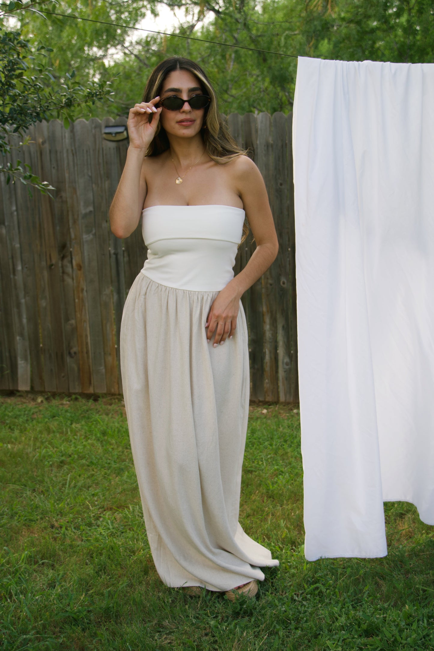 “Chasing Dreams” Mixed Strapless Dress