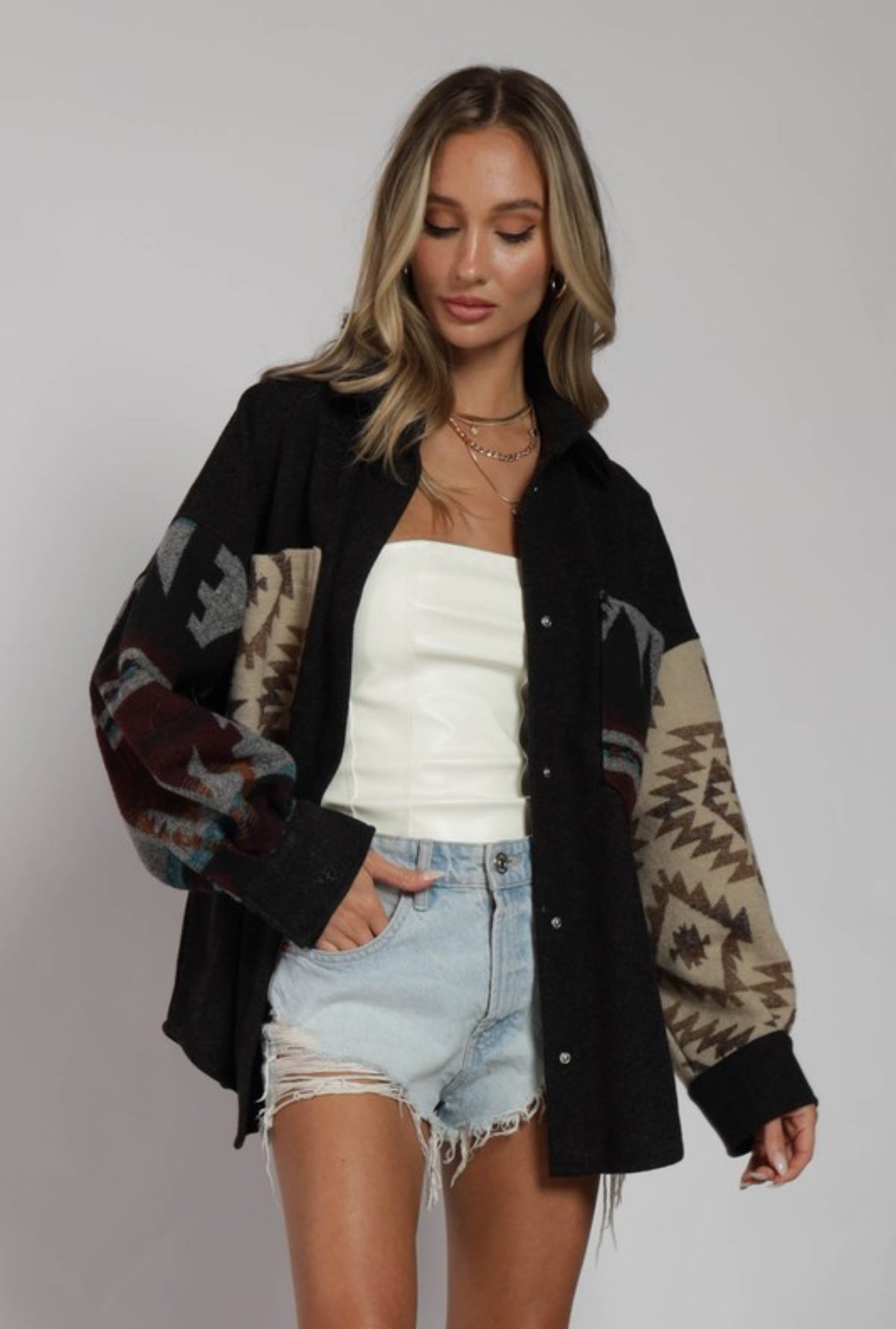 “Tahoe” Aztec Shacket (s-2x)