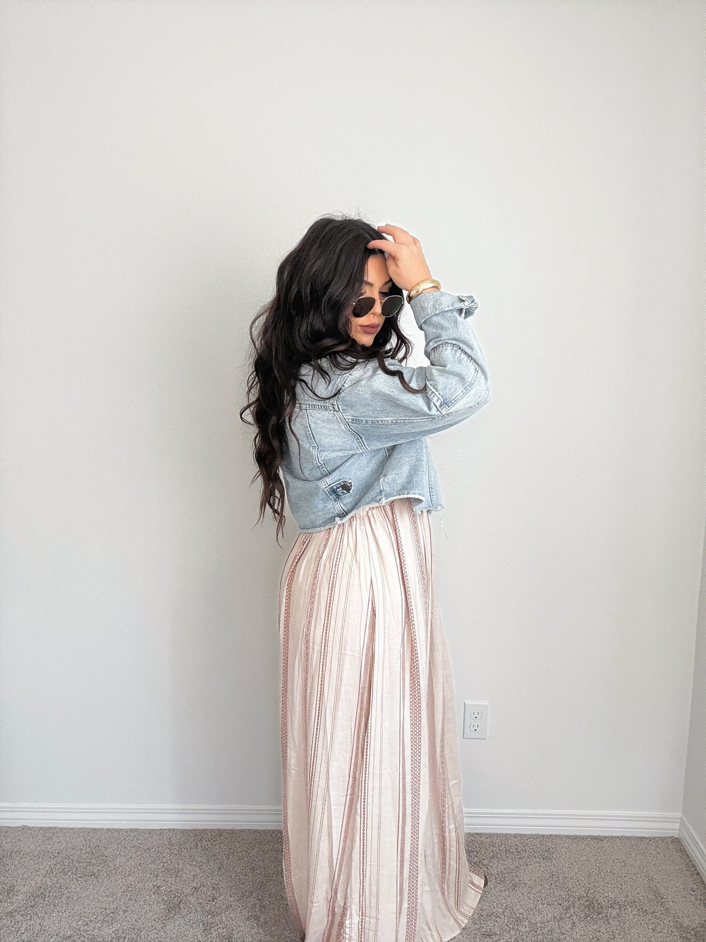 “Austin” cropped denim jacket