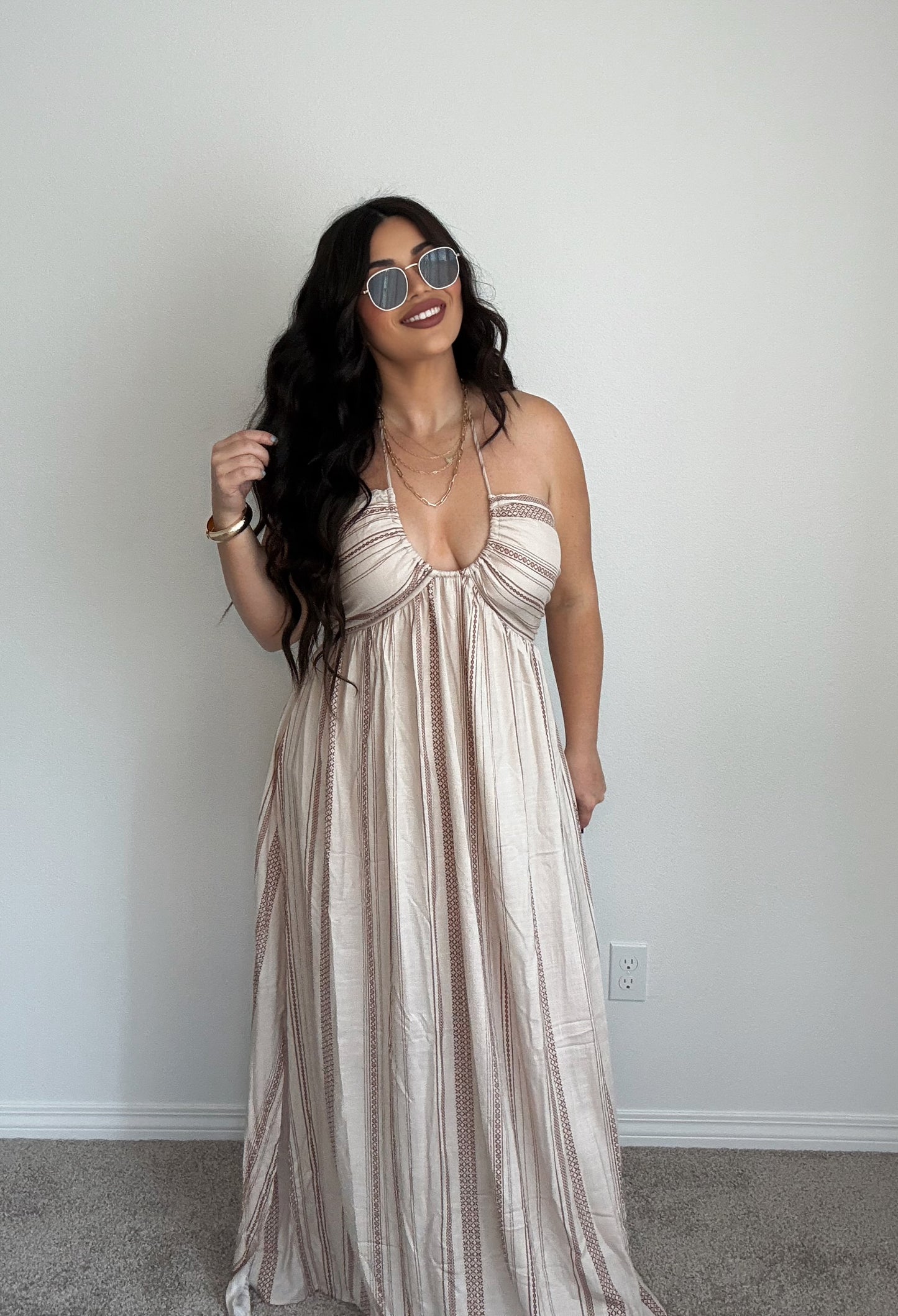 “Sayla” Maxi Tie Dress