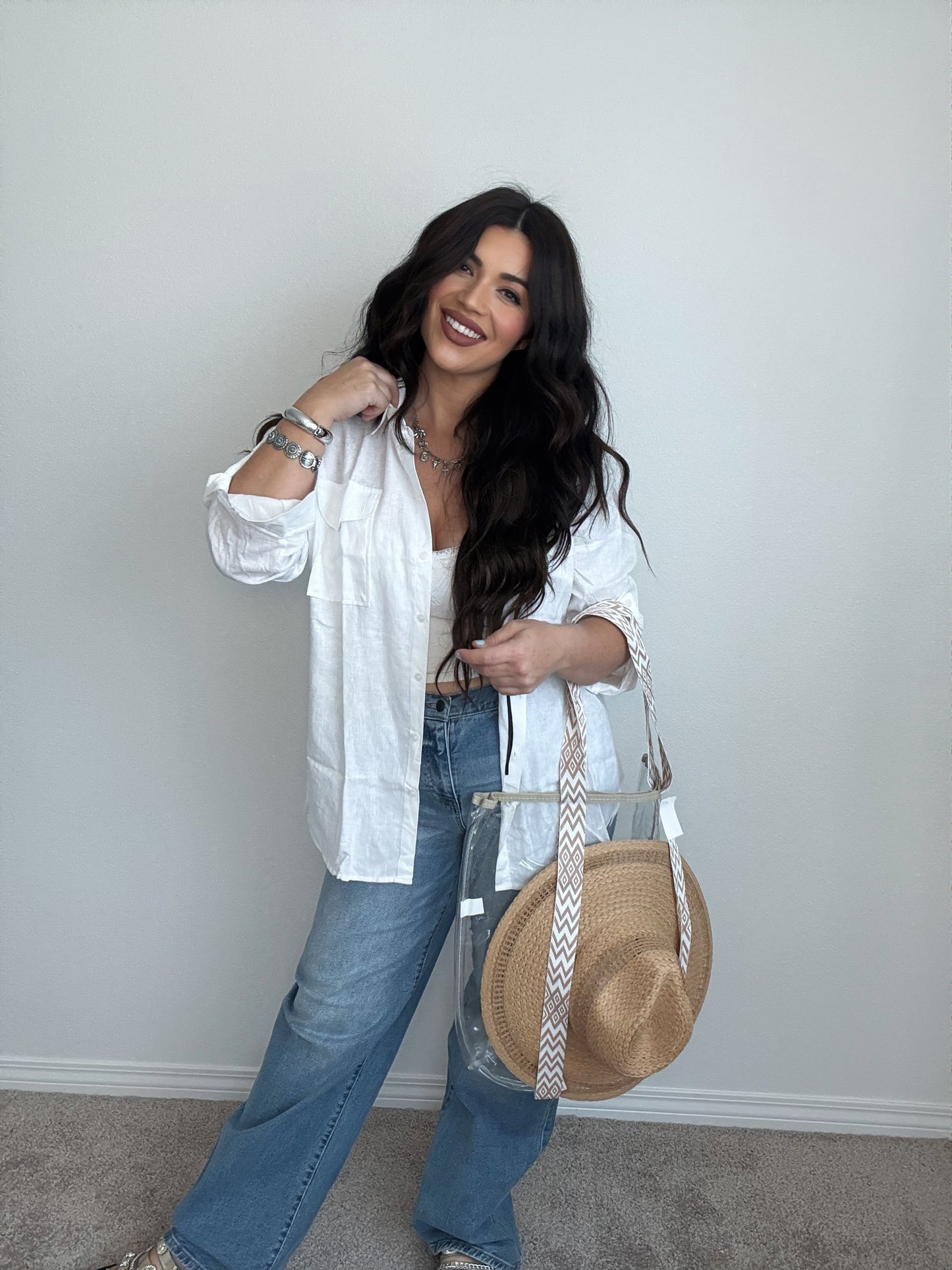“On Vacay” Hat Holder Tote Bag