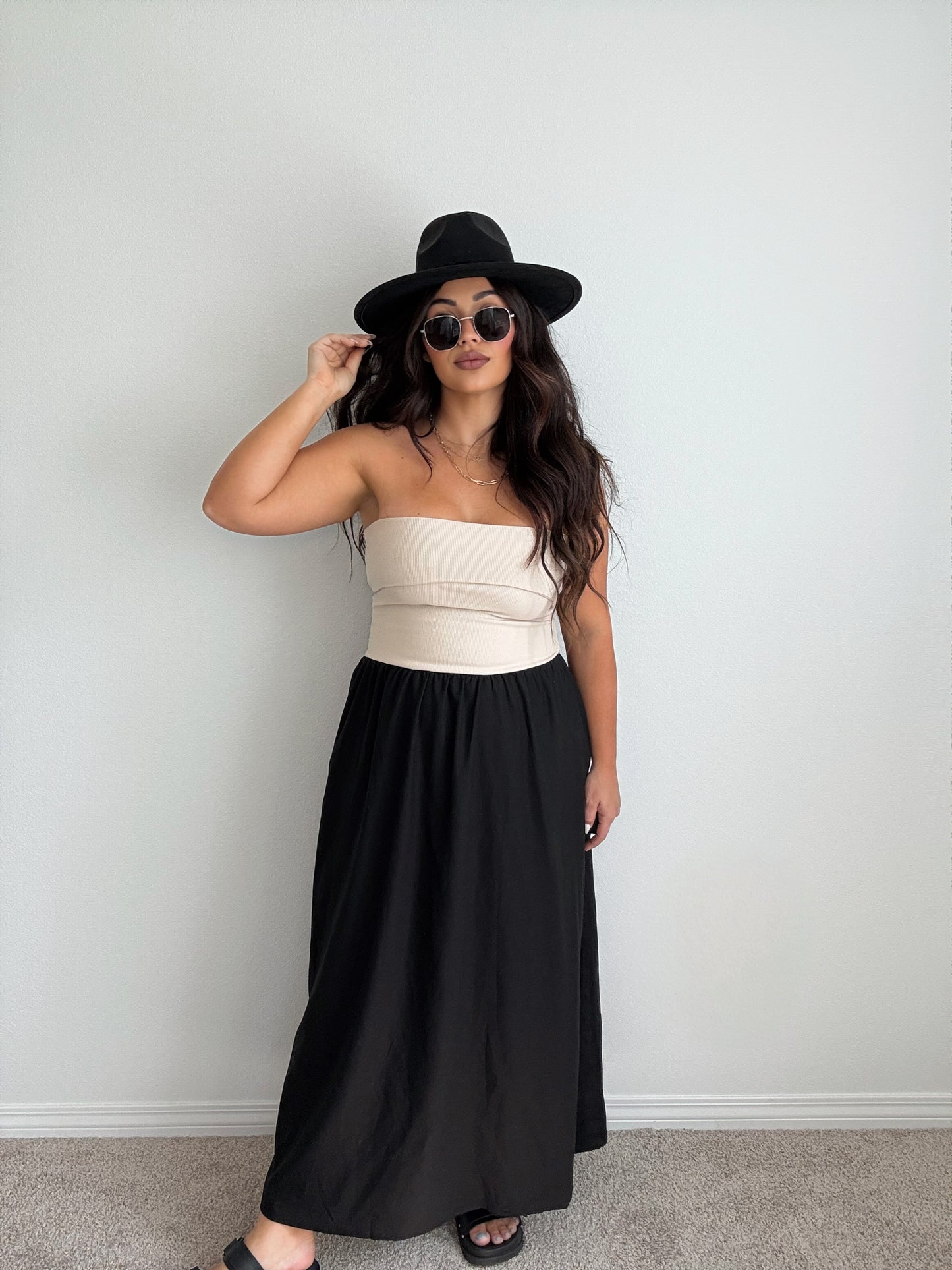 “Chasing Dreams” Mixed Strapless Dress