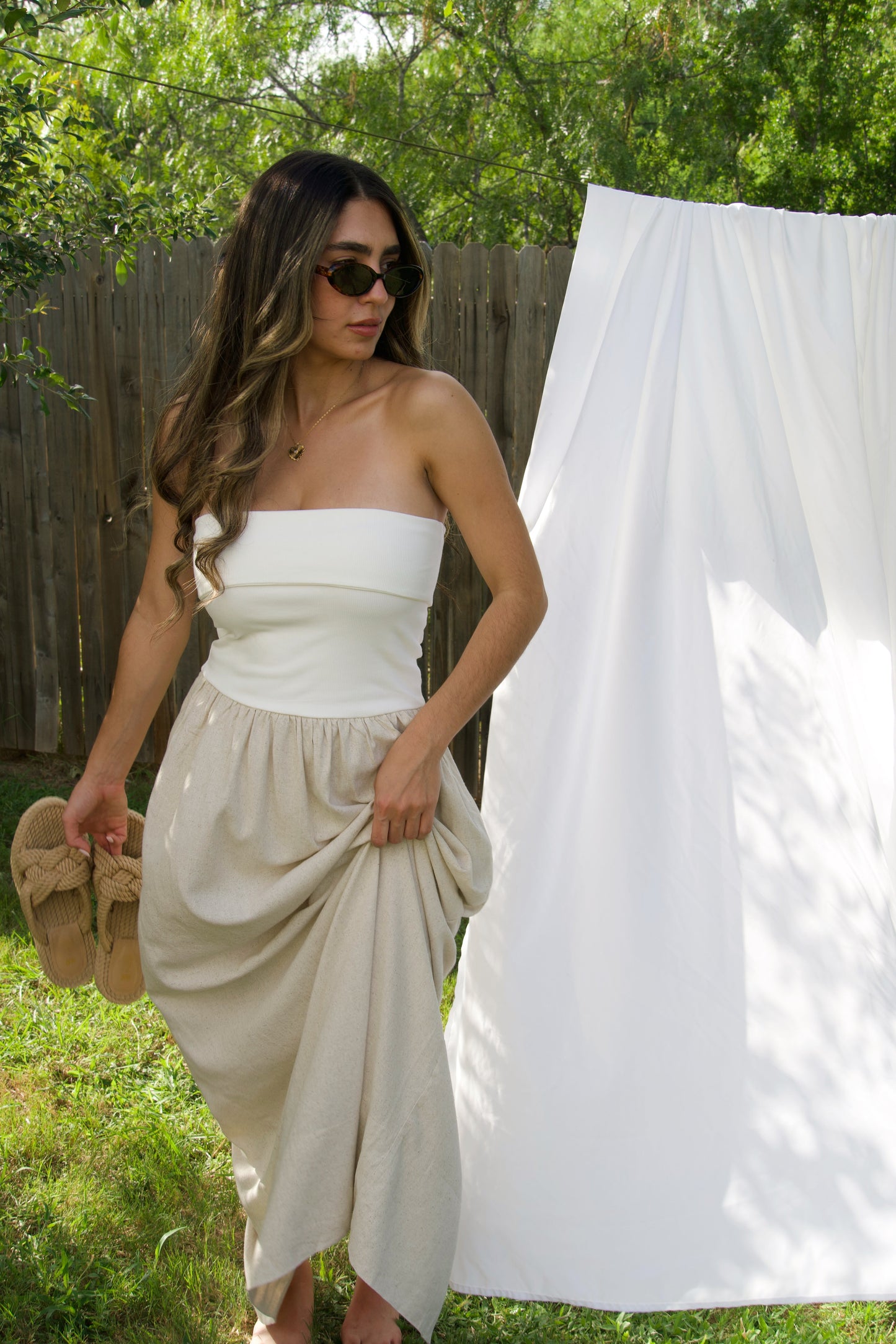 “Chasing Dreams” Mixed Strapless Dress