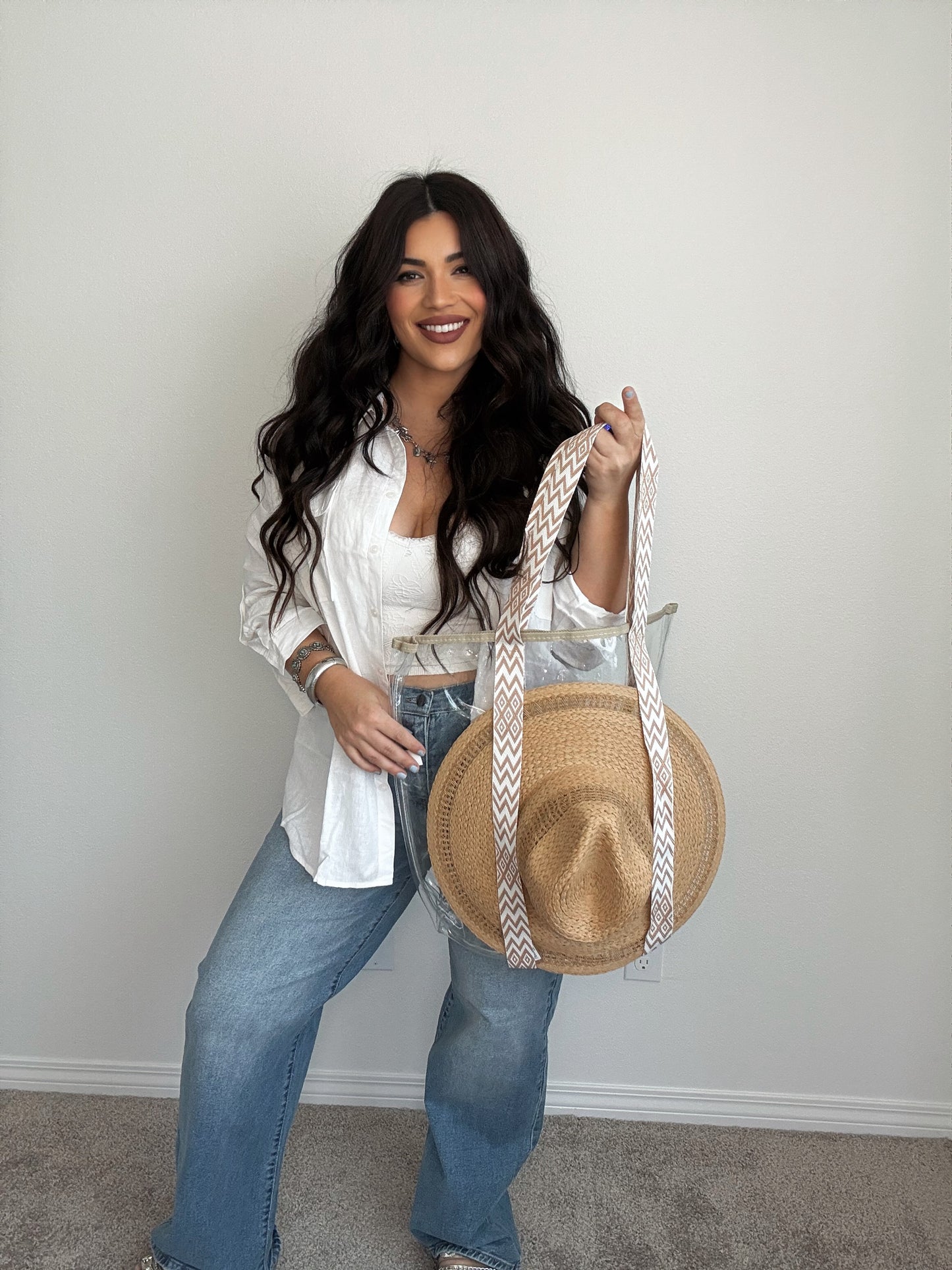 “On Vacay” Hat Holder Tote Bag