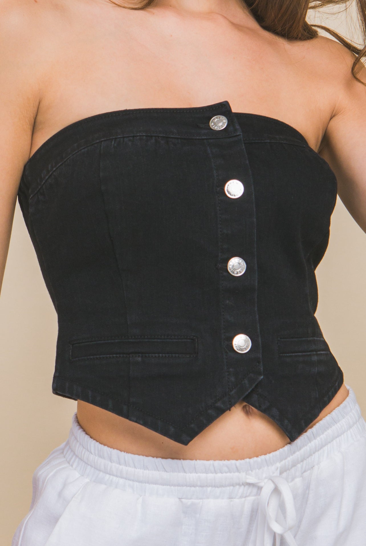 “Dolly” denim top