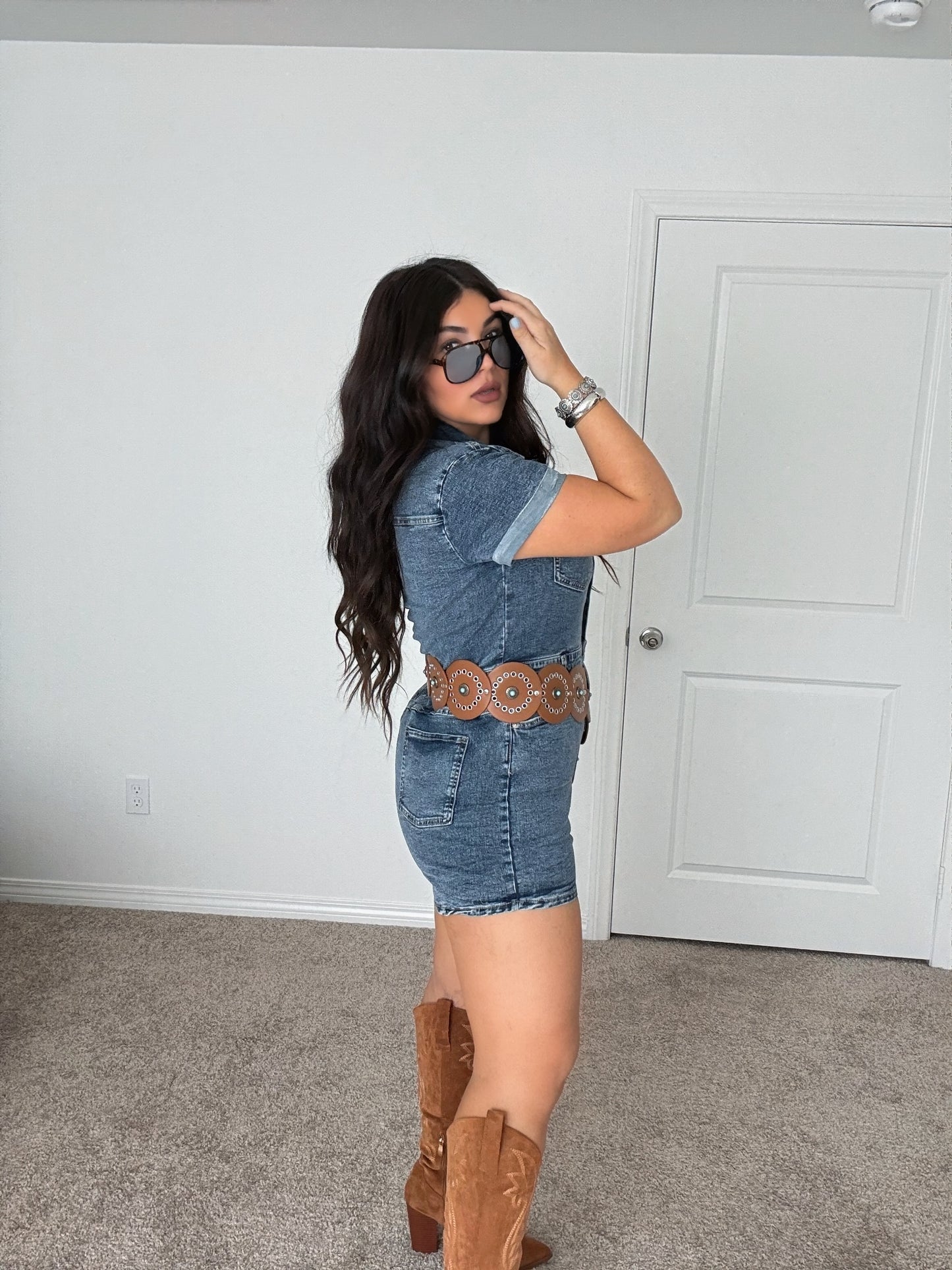 “Morgan” Denim Strech Romper