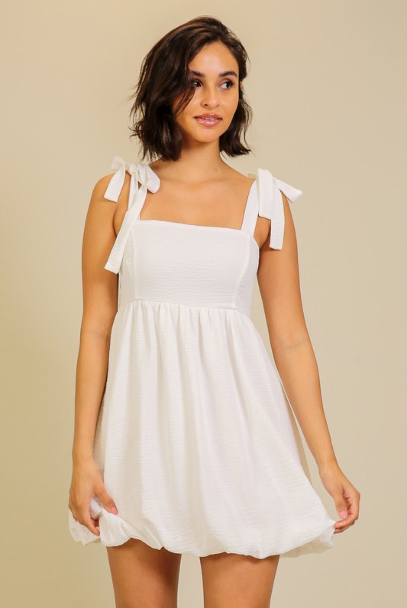 “Emma” Tie Short Dress