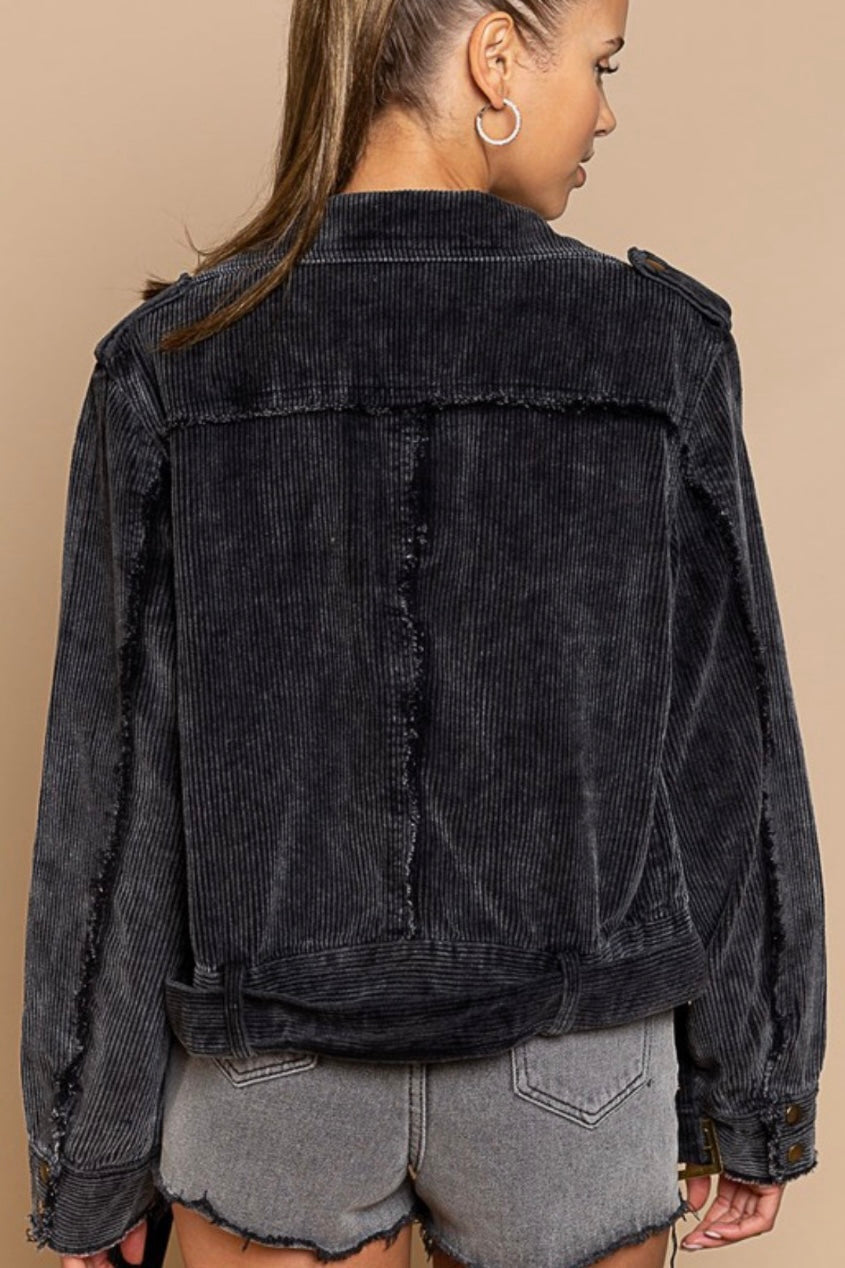 “Shay” Corduroy Moto Jacket