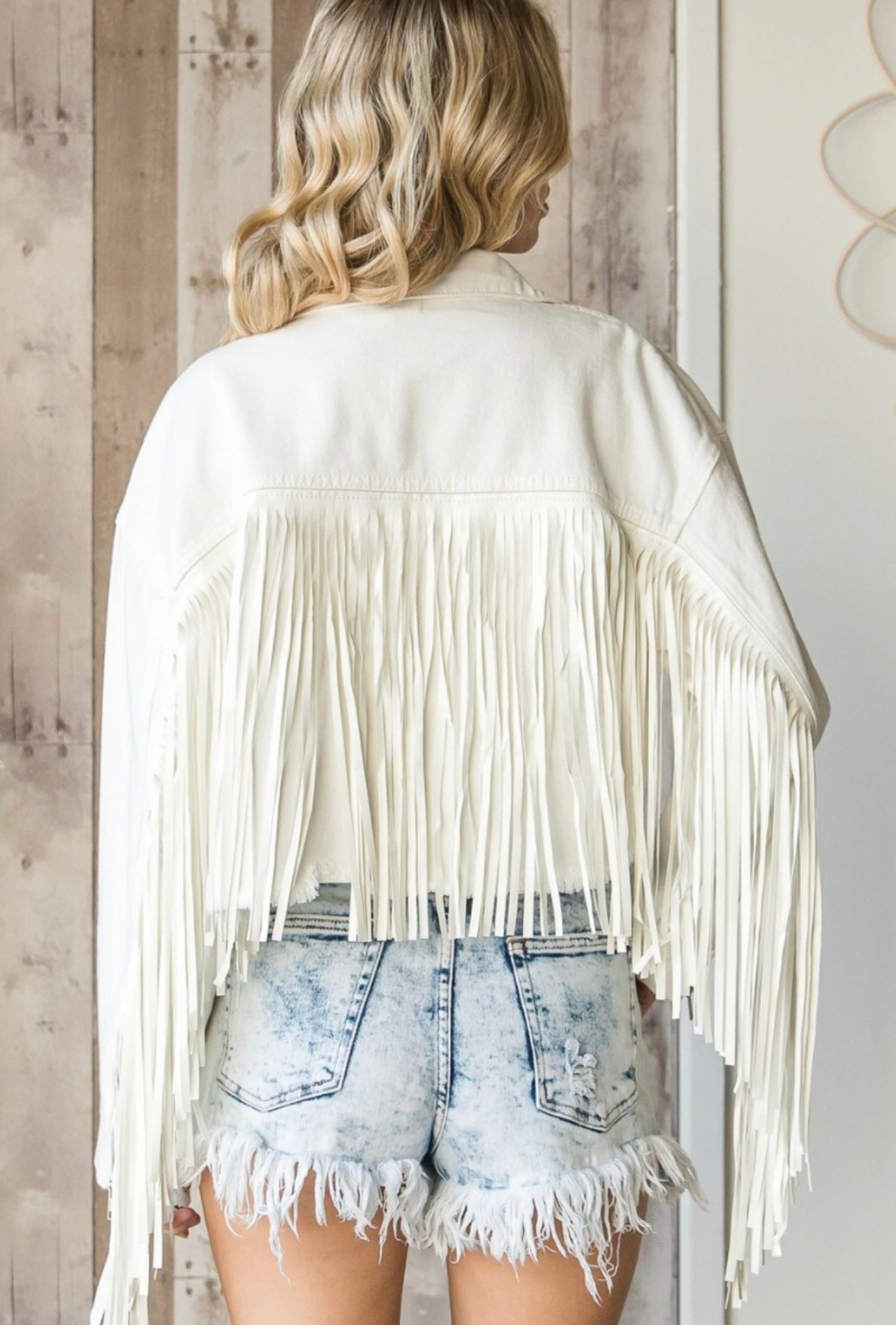 “Jojo” Denim Fringe Jacket