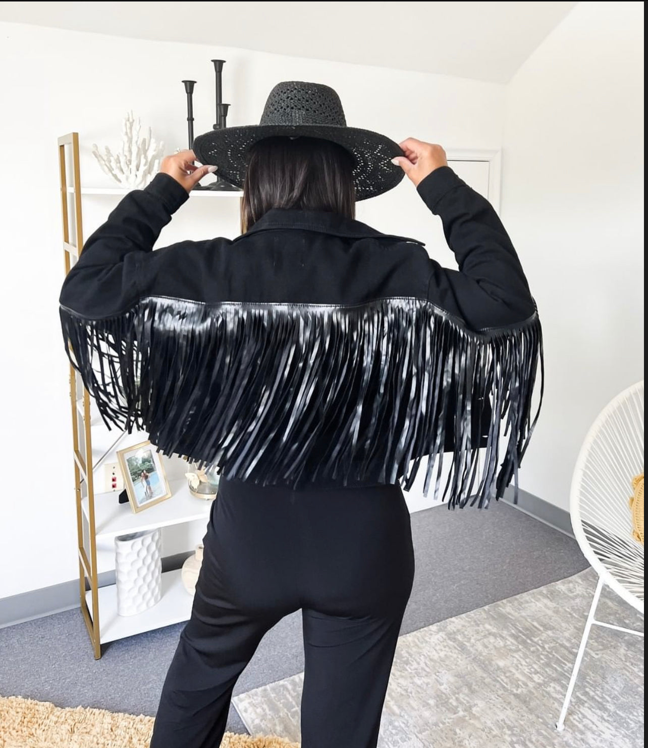“Jojo” Denim Fringe Jacket