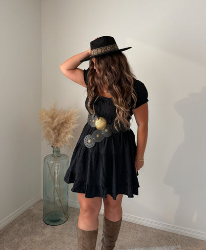 “Gretchen” Sleeve Short Dress
