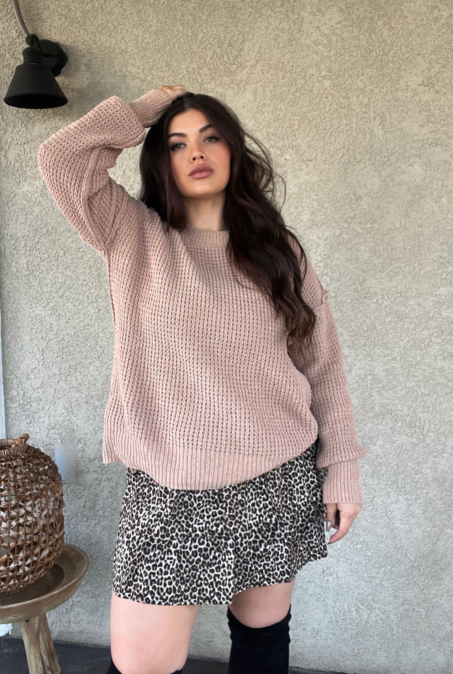 “Megan” oversize knit sweater (s-3x)