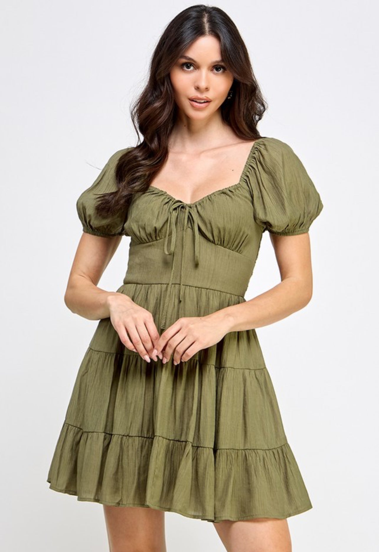 “Leighton” Sleeve Short Dress