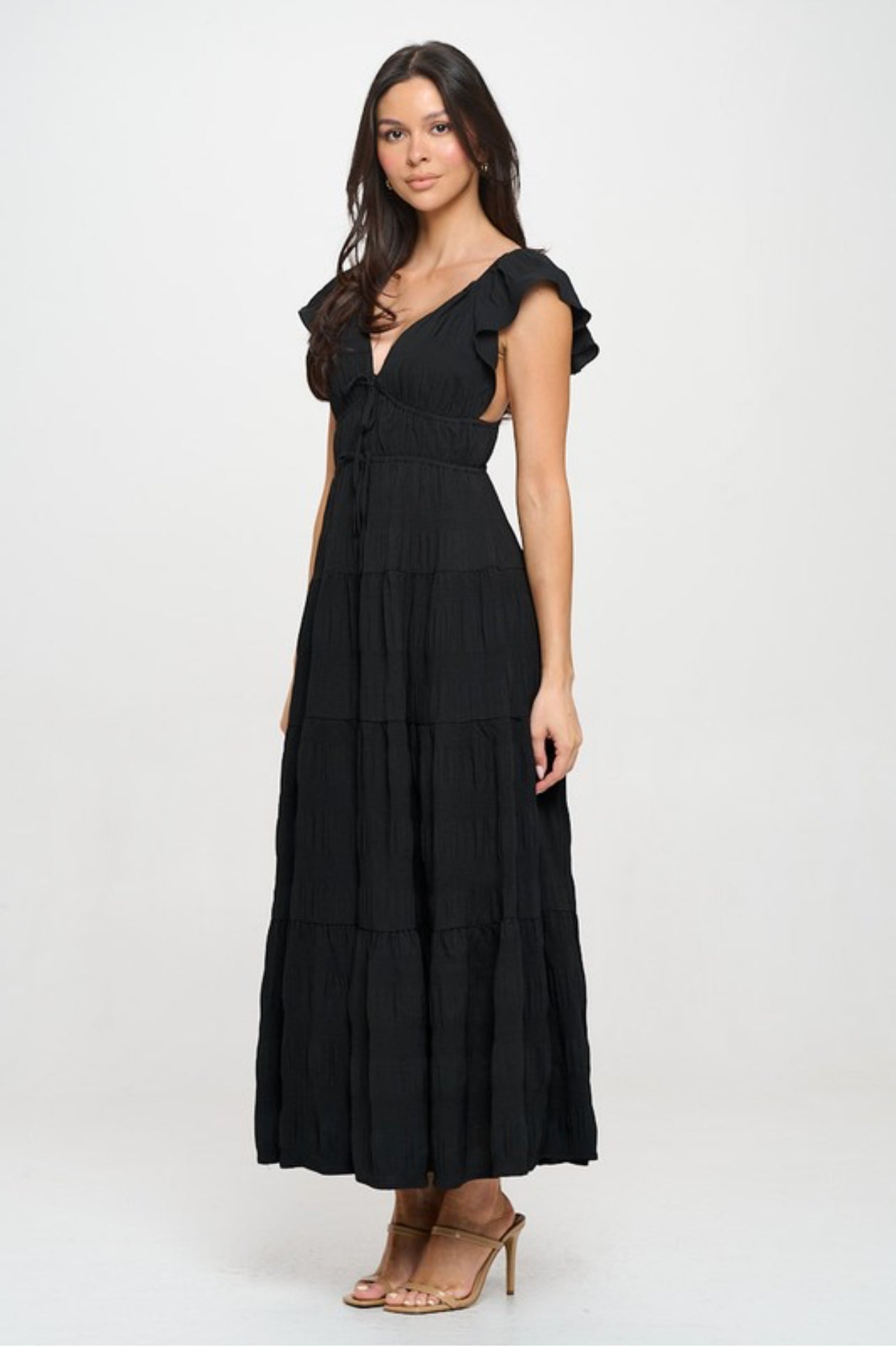 “Stassi” Tie Maxi dress