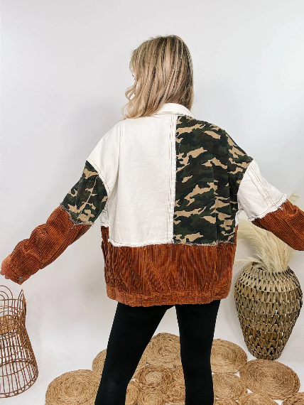 “Camo Patch” Patchwork Jacket