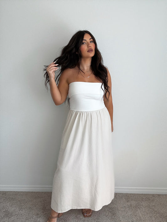 “Chasing Dreams” Mixed Strapless Dress