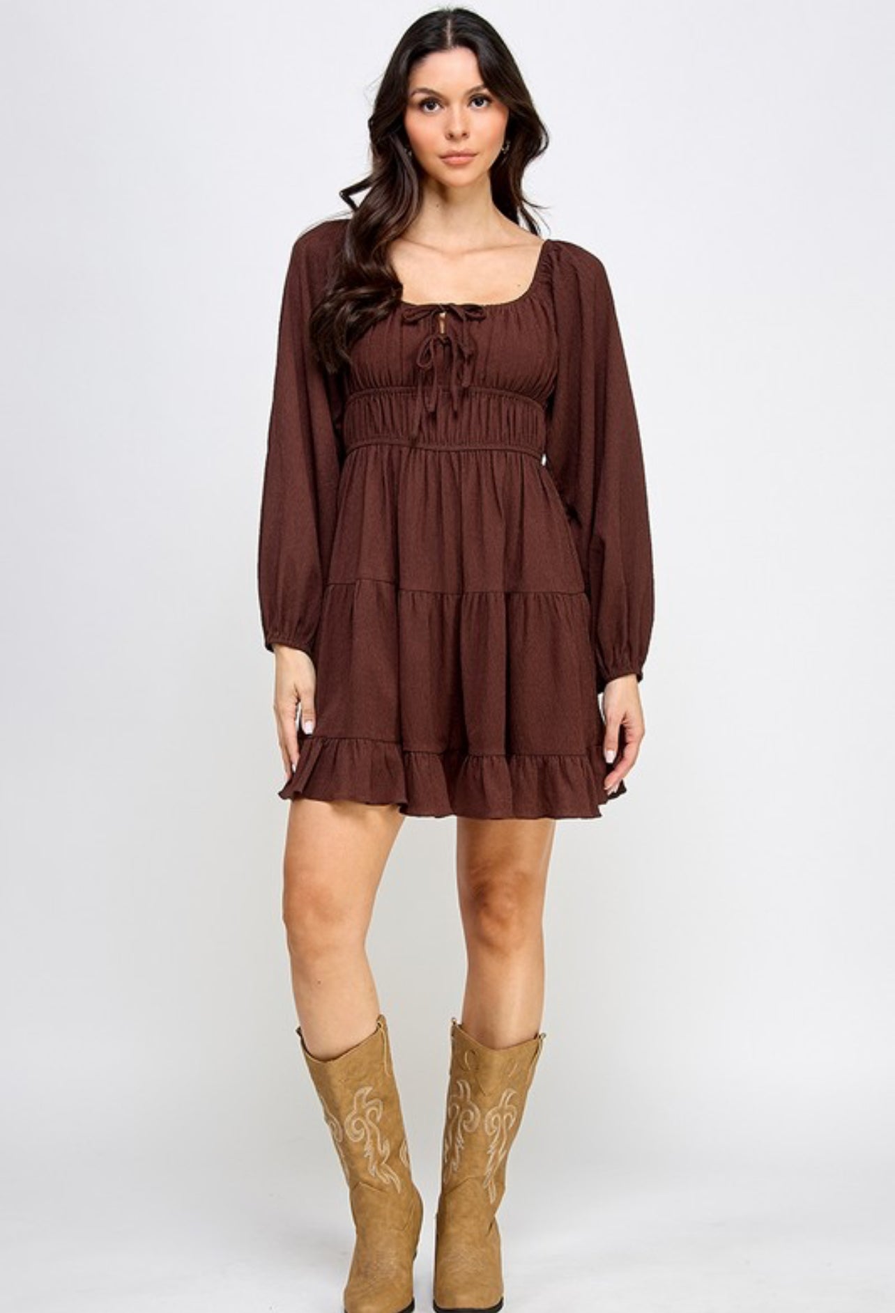 “Pricilla” long sleeve dress