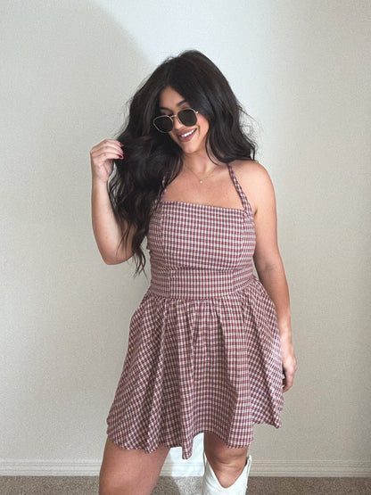 “Picnic Love” Halter Dress