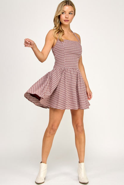 “Picnic Love” Halter Dress