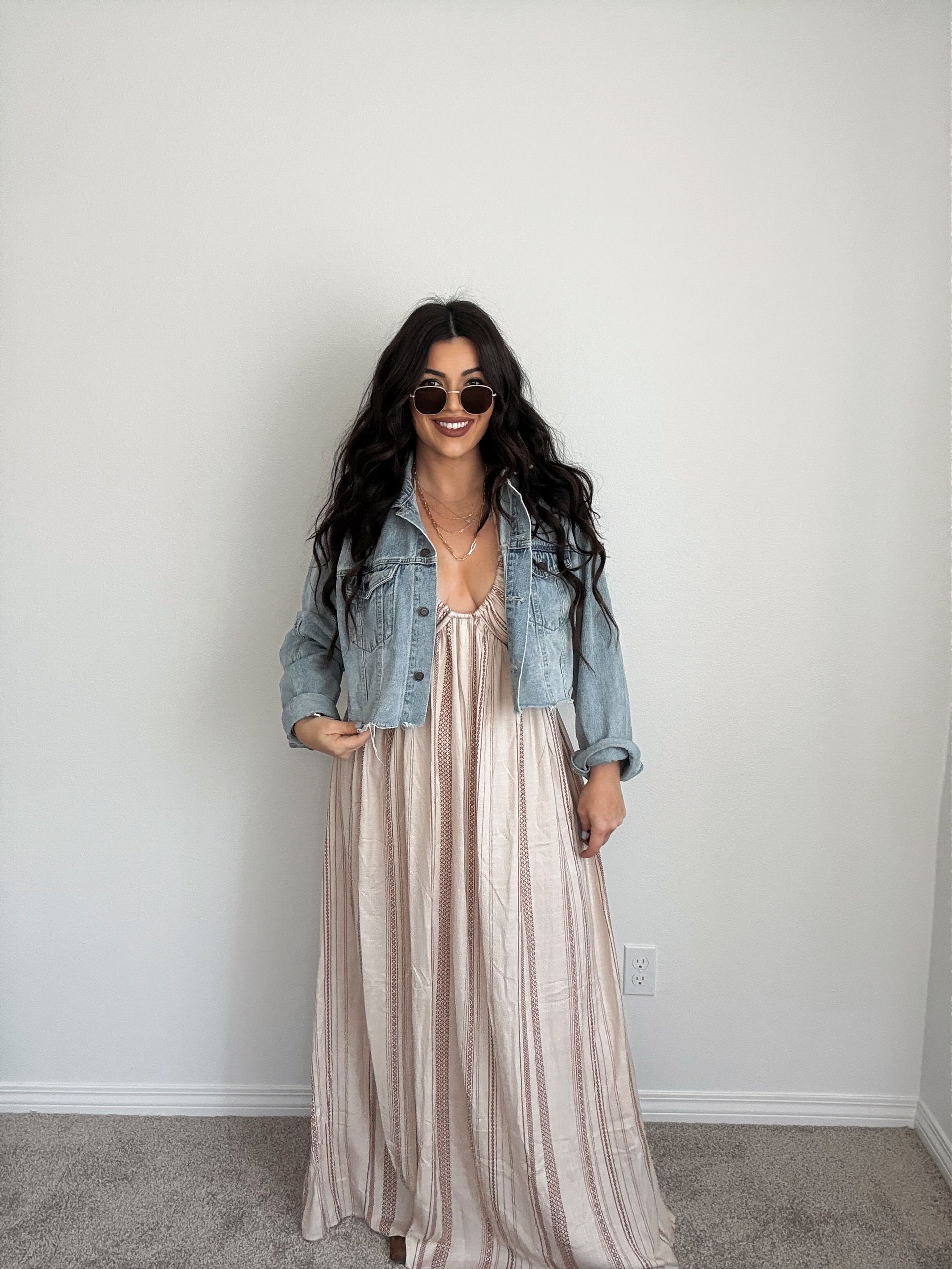 Austin” cropped denim jacket – Golden Tribe Boutique
