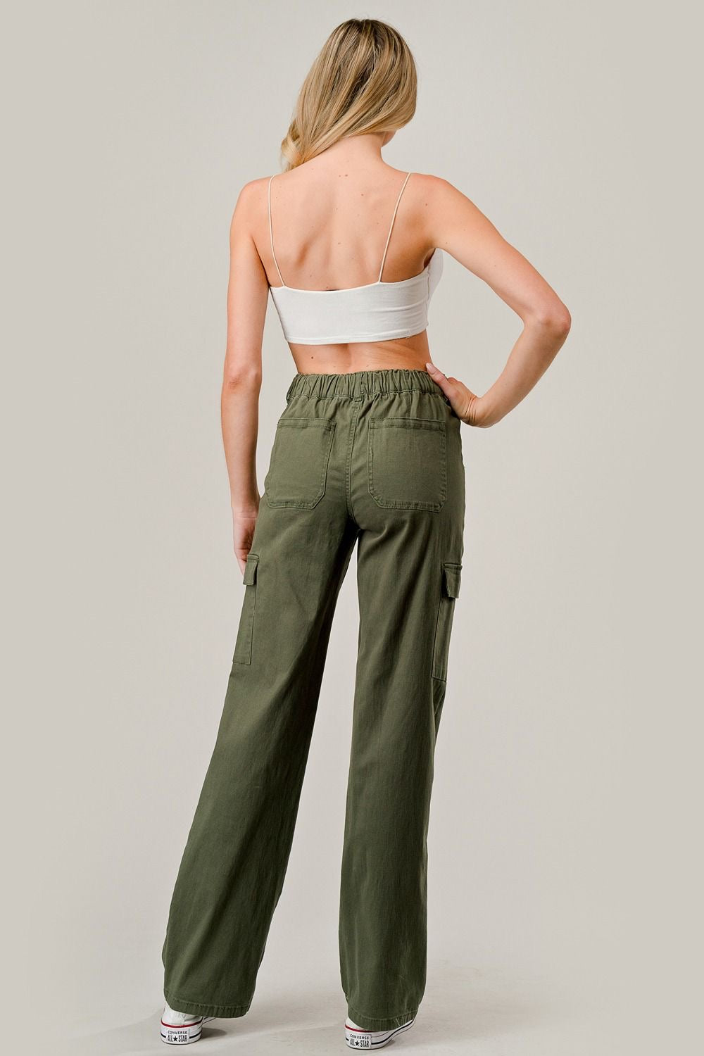 “In the Hills” wide leg cargo pants