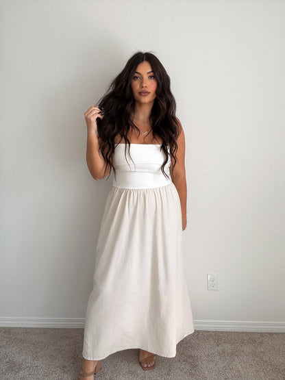 “Chasing Dreams” Mixed Strapless Dress