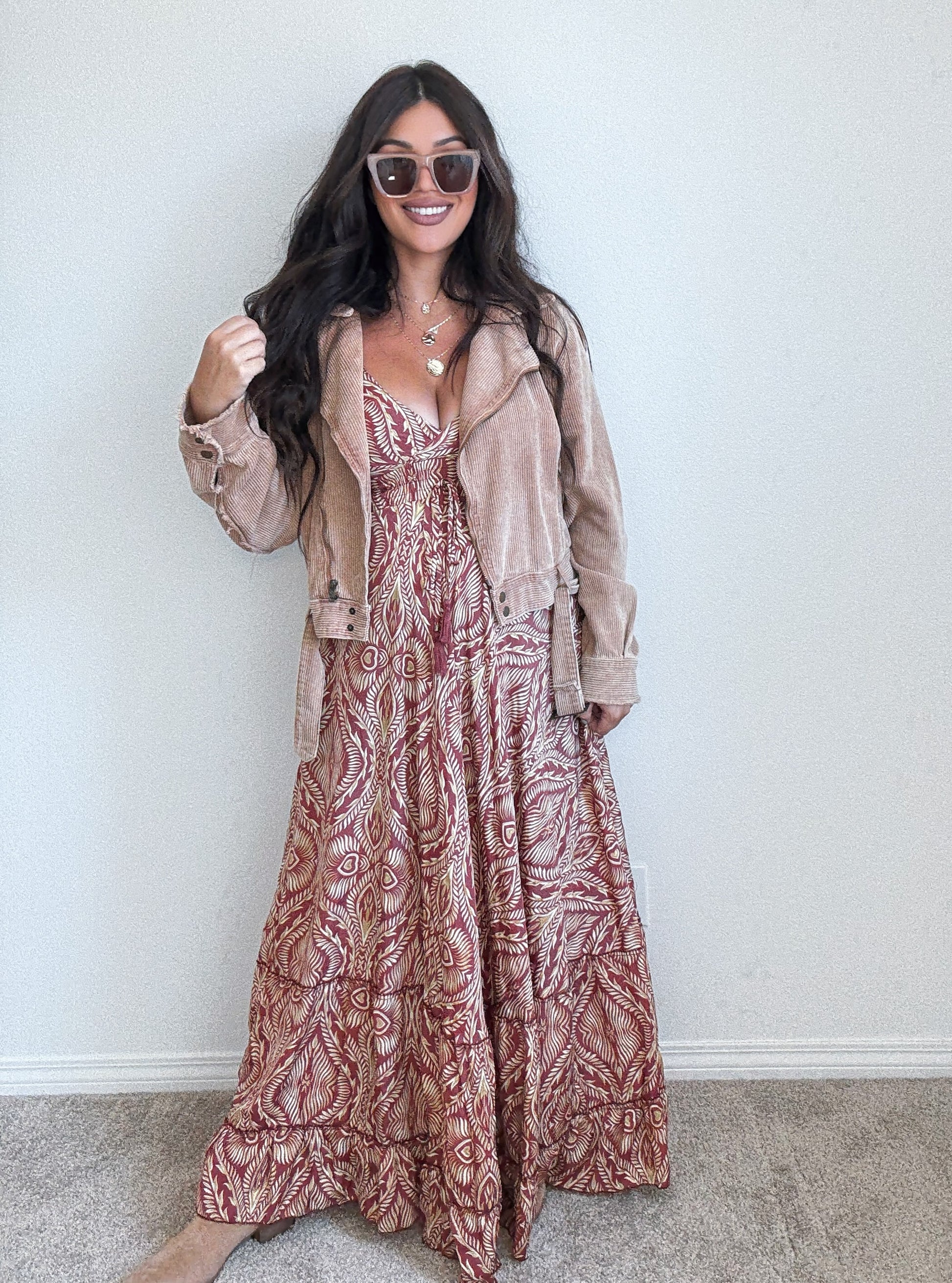 athens maxi dress Roserry Athens Pleated V-neck Maxi Dress