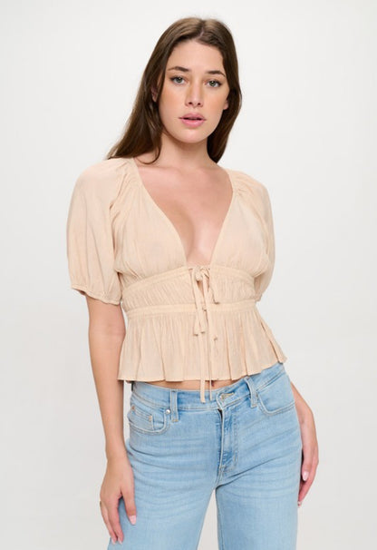 “Kaley” Tie Top