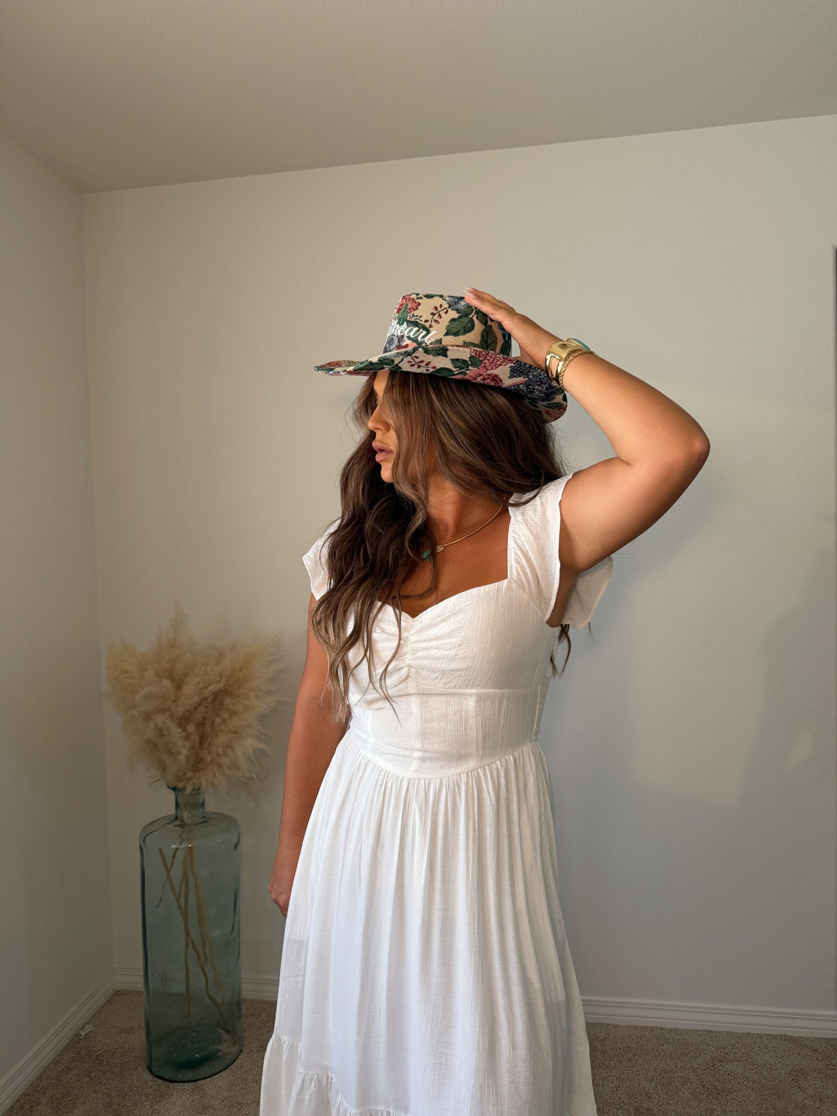 “The Sunday Stroll” White Maxi Dress