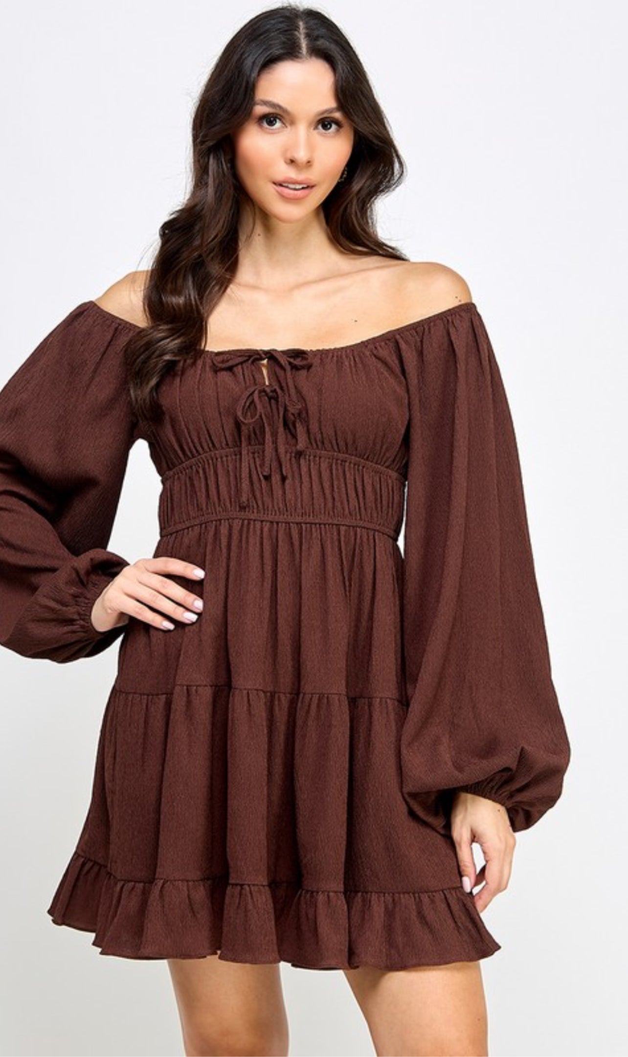 “Pricilla” long sleeve dress