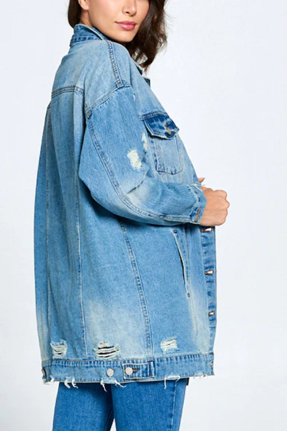 “Dara” Oversized denim jacket