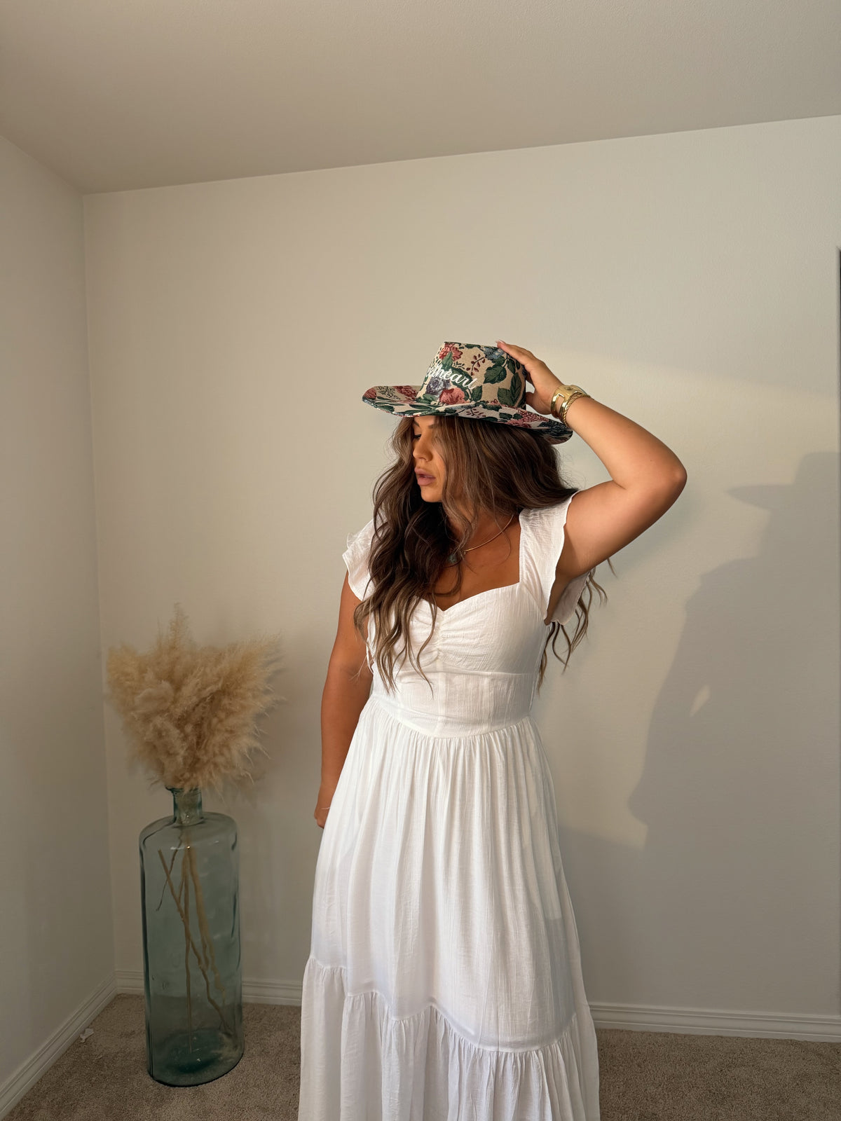 “The Sunday Stroll” White Maxi Dress