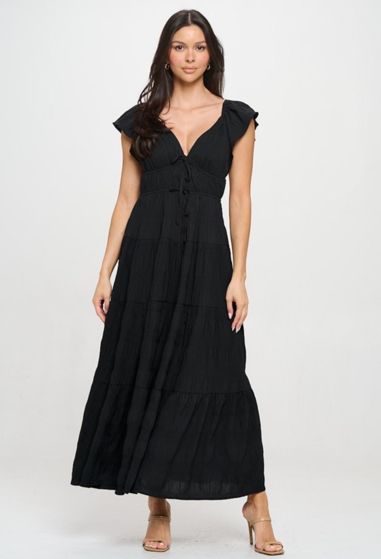 “Stassi” Tie Maxi dress