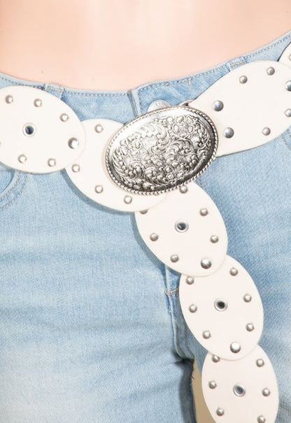 “Houstin” western oval belt